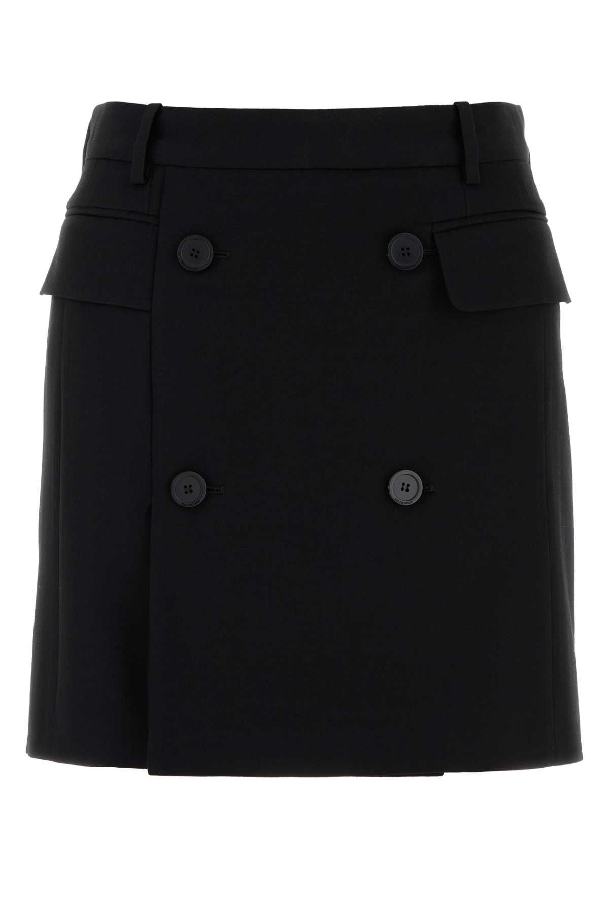 スカート Balenciaga Draped Black Skirt In Cupro Twill Balenciaga Draped black skirt in cupro twill | TheDoubleF