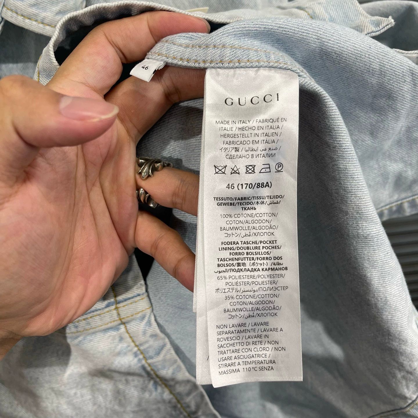 Gucci Gucci 25ss Denim Short-Sleeve Shacket 46 99New Size US S / EU 44-46 / 1 - 5 Thumbnail