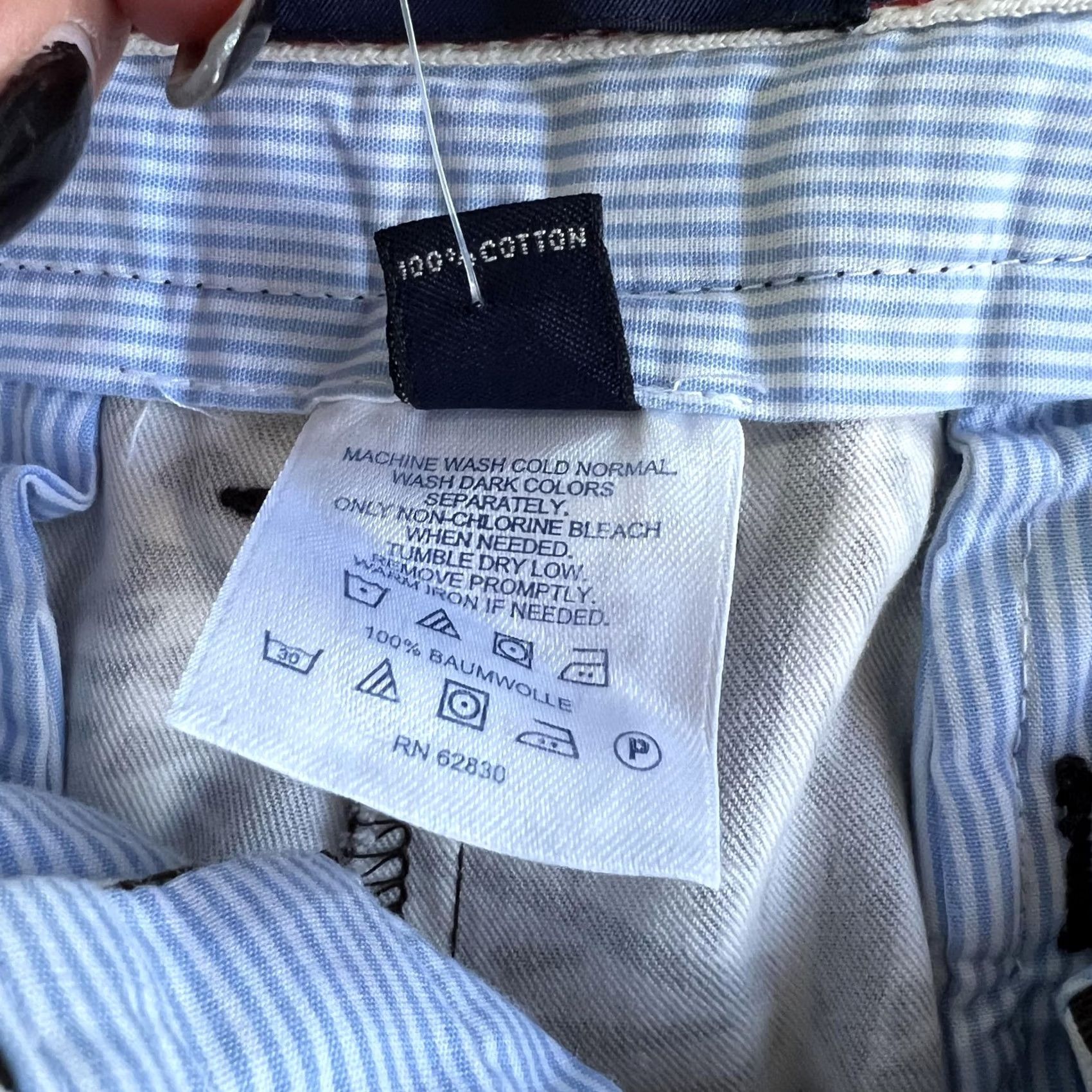 Lands' End Lands End Womens Pants 10 Brown White Leaf Print Crop Chino 100% Cotton Size 32" / US 10 / IT 46 - 7 Thumbnail