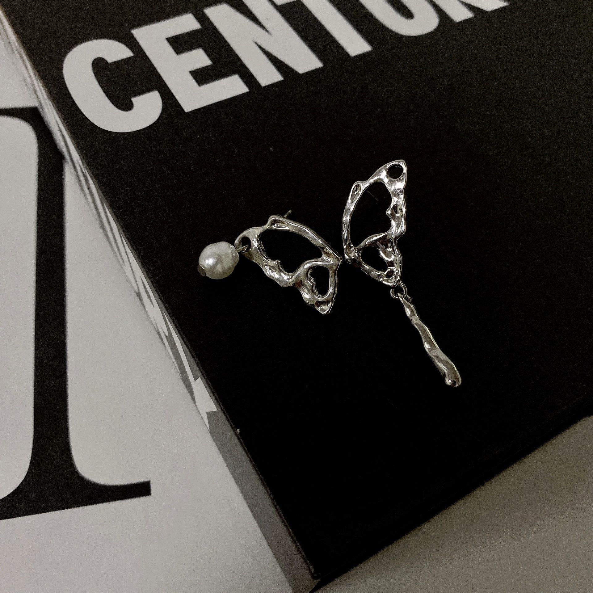 Jewelry × Sterling Silver One pairs Crazy Earrings Gothic Punk Chrome Jewelry Spike Size ONE SIZE - 6 Thumbnail