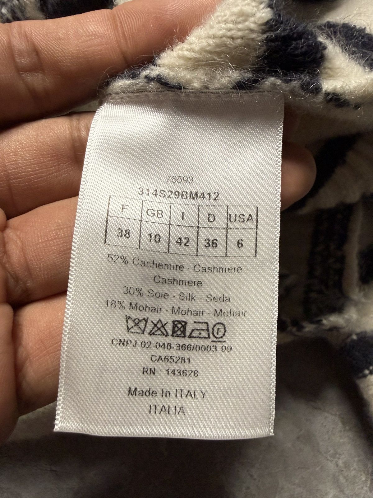 Dior Christian Dior F/W 23 Mariniere Cashmere Distressed Sweater Size M / US 6-8 / IT 42-44 - 10 Thumbnail
