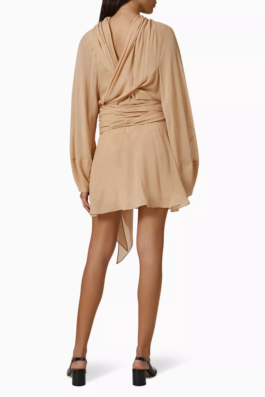 Maison Margiela o1y0625 Short Dress in Beige Size M / US 6-8 / IT 42-44 - 3 Thumbnail