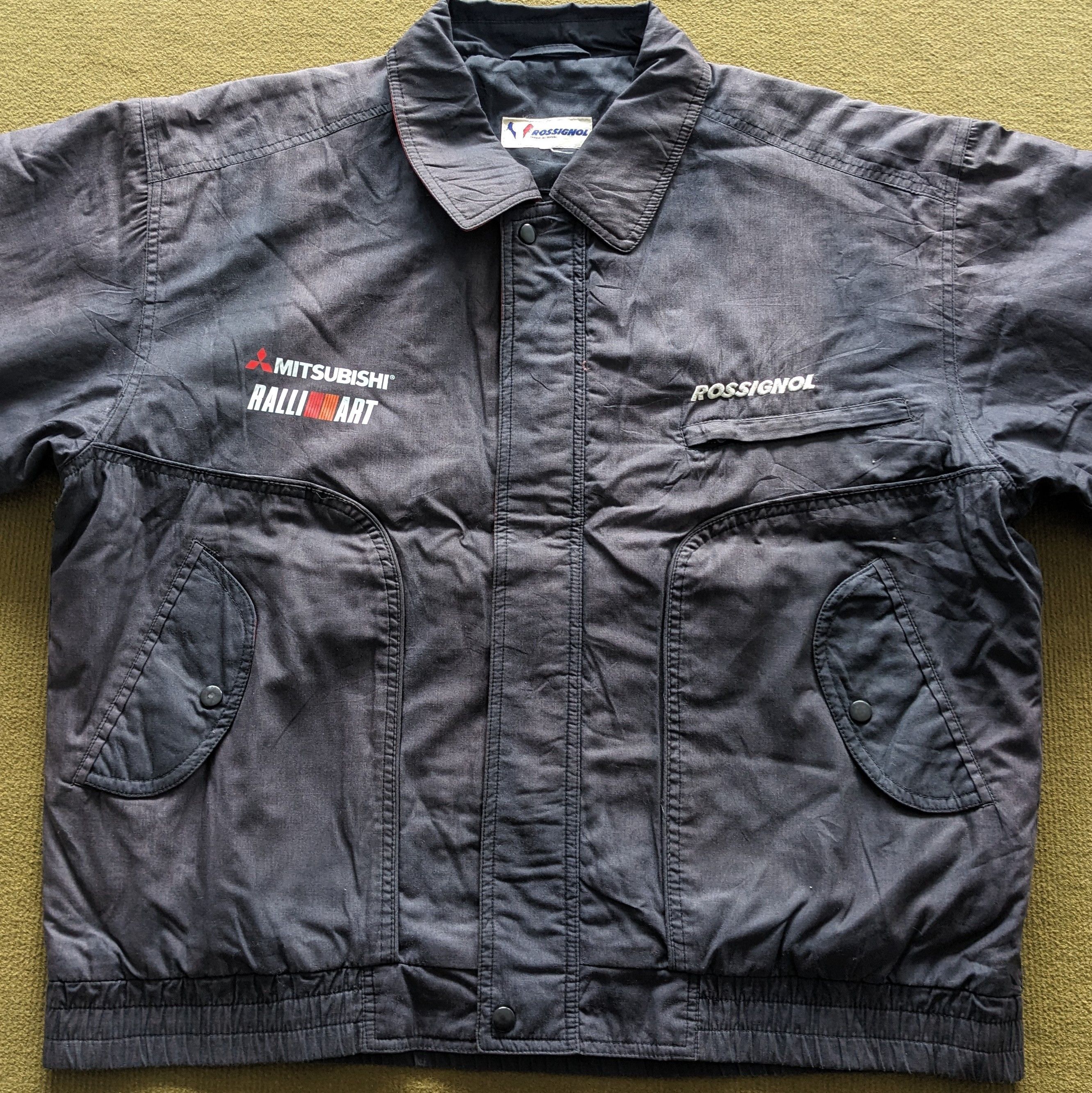 Japanese Brand Vintage MITSUBISHI RALLI ART Rossingnol Uniform Jacket Size US XL / EU 56 / 4 - 2 Thumbnail