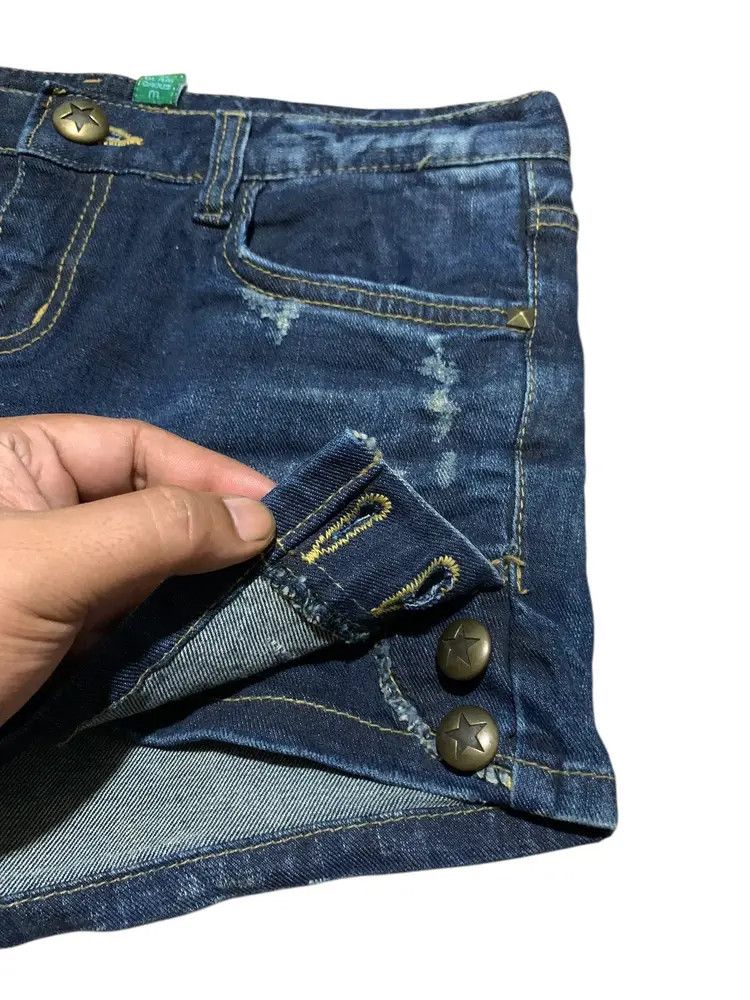 Hysteric Glamour 2000s Glamorous hybrid studded denim hot pants mini skirt Size 30" / US 8 / IT 44 - 3 Thumbnail