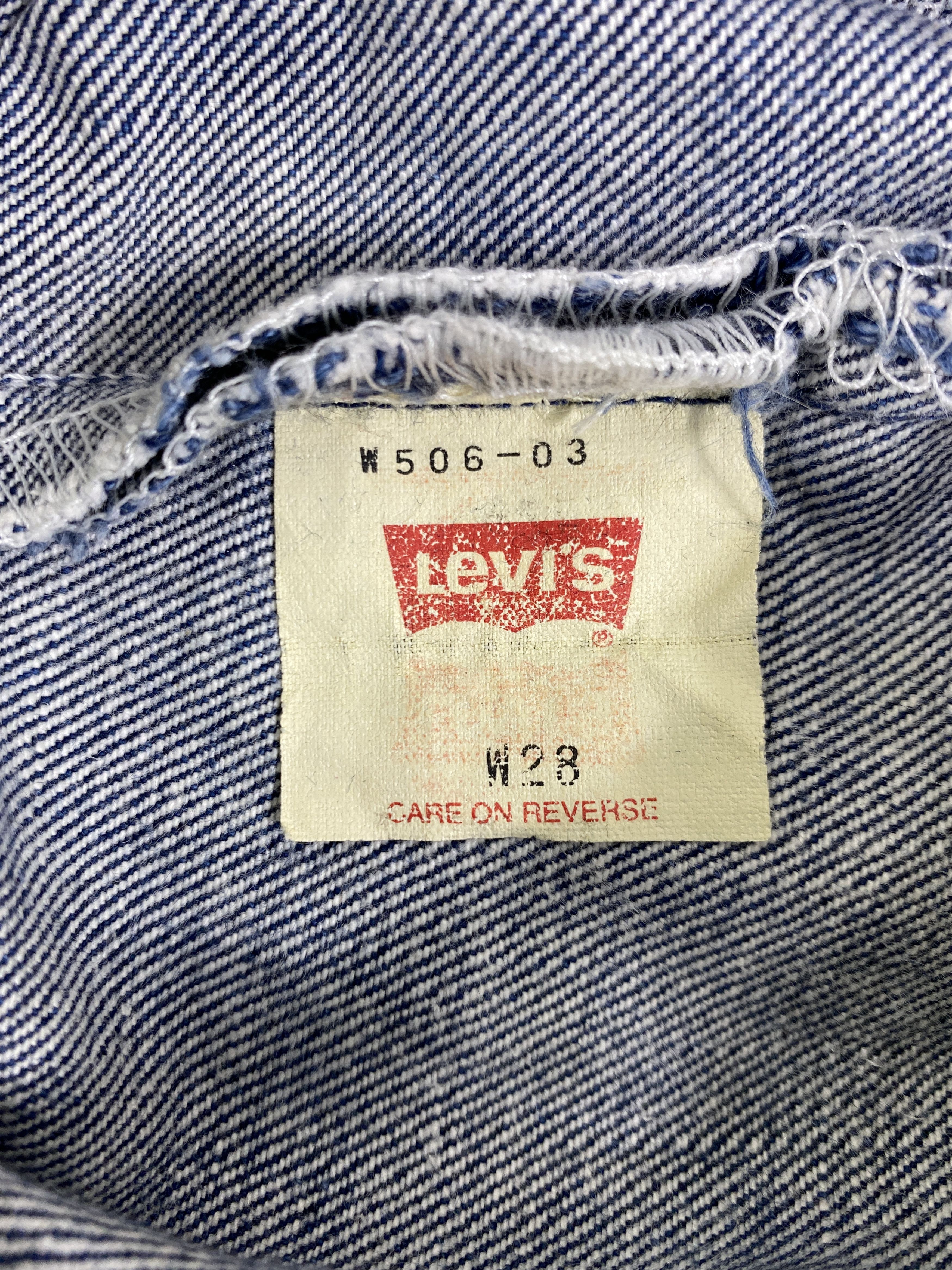 Levi's Blue Vintage Levi's 506 Ripped Denim 26x28.5 -JN213 Size US 26 / EU 42 - 9 Thumbnail