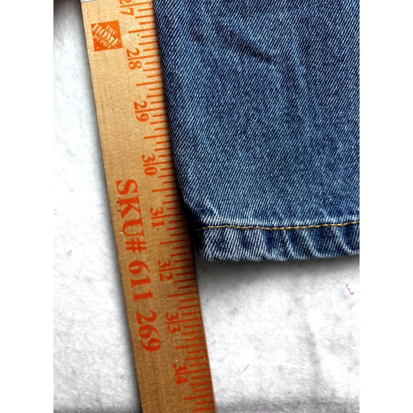 Vintage Rivet Supply Co Blue Jeans Men Straight Leg Pockets button zip closure 36x32 Fit (38x32) Size US 36 / EU 52 - 6 Thumbnail