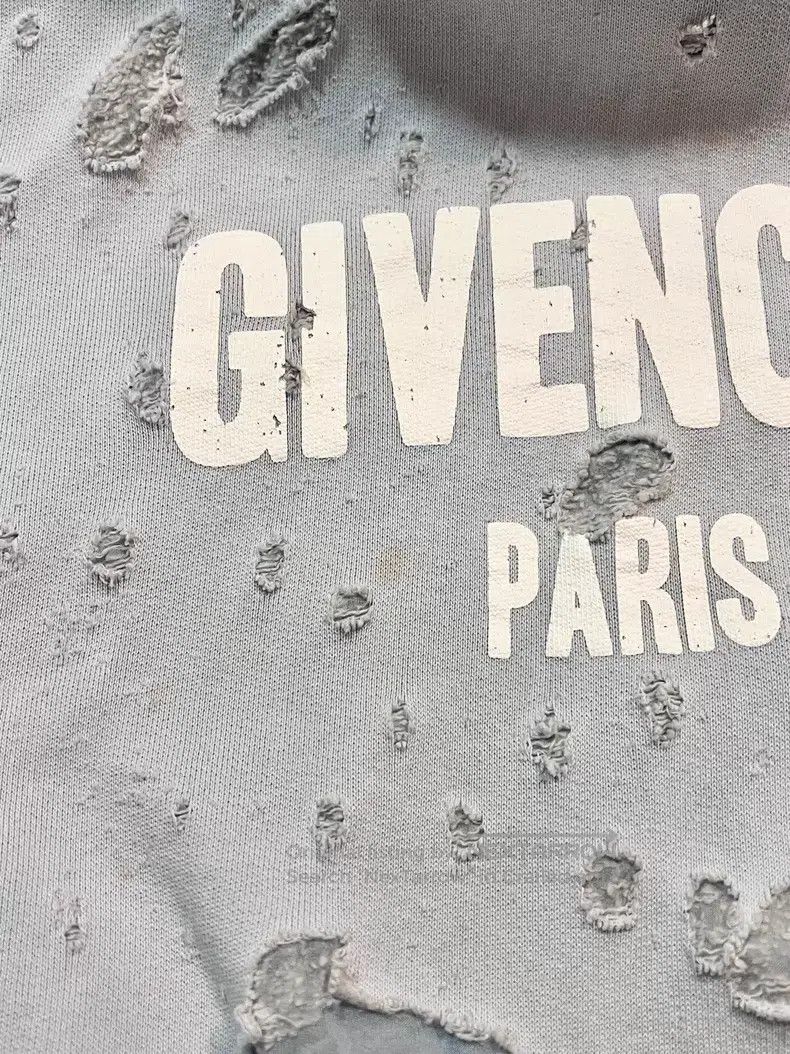 Givenchy Givenchy Bullet Hole/Ripped Hole Destroyed Hoodie Size US L / EU 52-54 / 3 - 7 Thumbnail