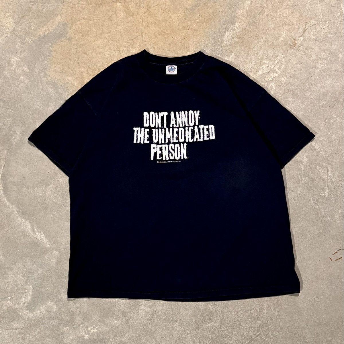 Vintage Vtg 2000s Faded Don’t Annoy The Unmedicated Person Tee ERD Size US XXL / EU 58 / 5 - 1 Thumbnail