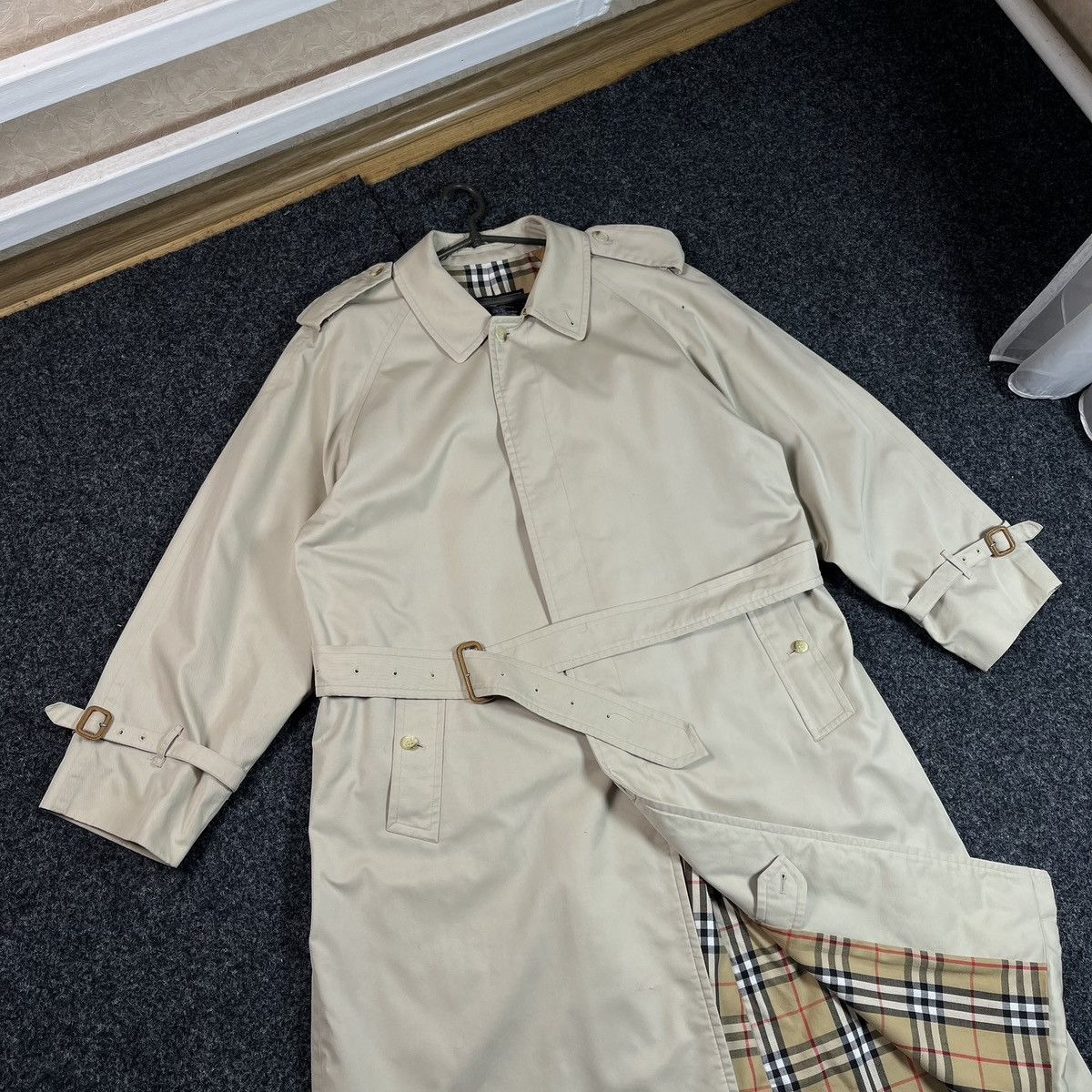 Burberry Burberrys Coat Trench Jacket Nova Check vintage Size US XL / EU 56 / 4 - 6 Thumbnail