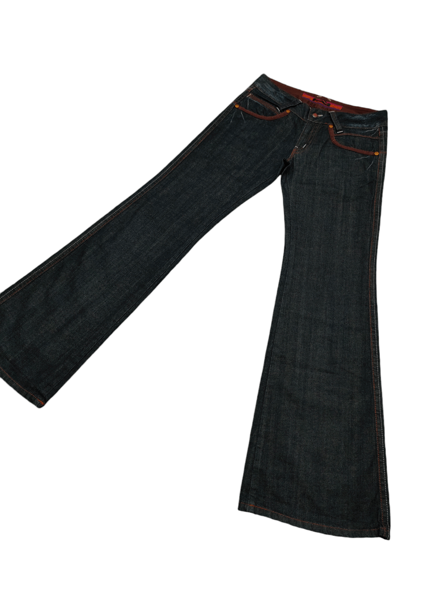 Le Grande Bleu (L.G.B.) Flare Jeans Et Boite Multi Pocket Embroidered Denim Bootcut Size US 30 / EU 46 - 1 Thumbnail