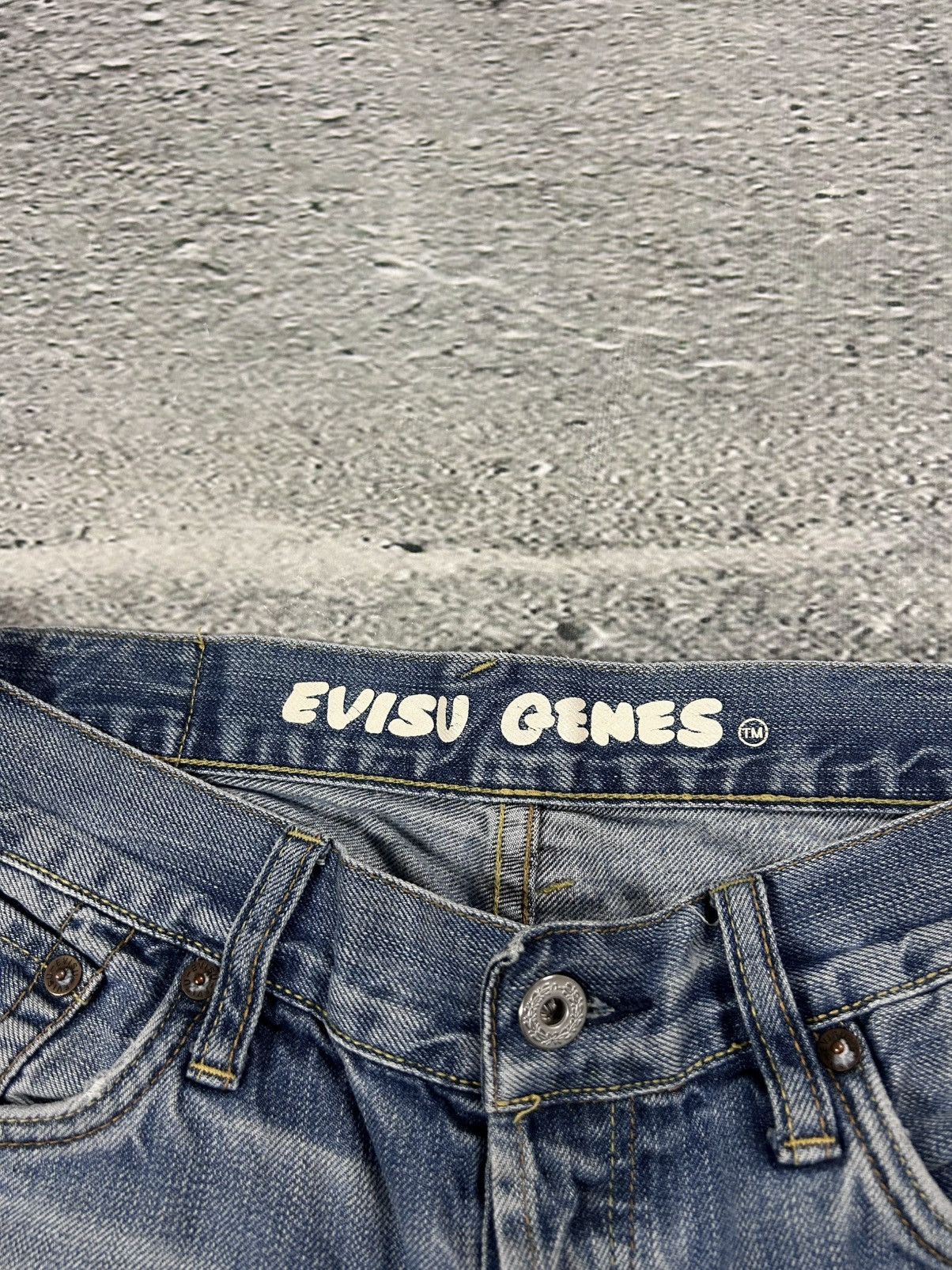Evisu Evisu Genes jeans vintage denim baby blue white seagull Y2K Size US 29 - 6 Thumbnail
