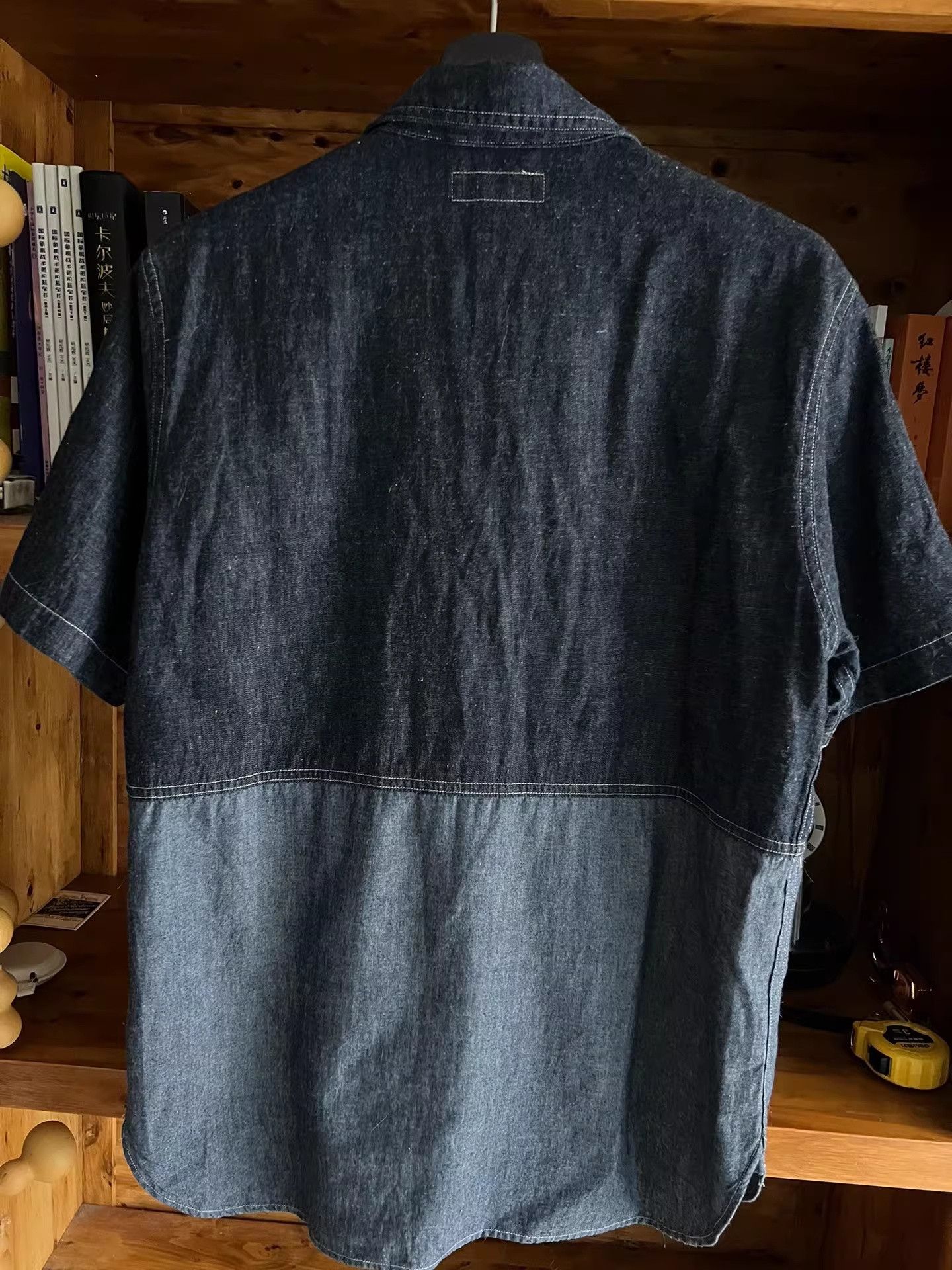 Nigel Cabourn Nigel Cabourn Denim Patchwork Short Shirt Size US M / EU 48-50 / 2 - 7 Thumbnail