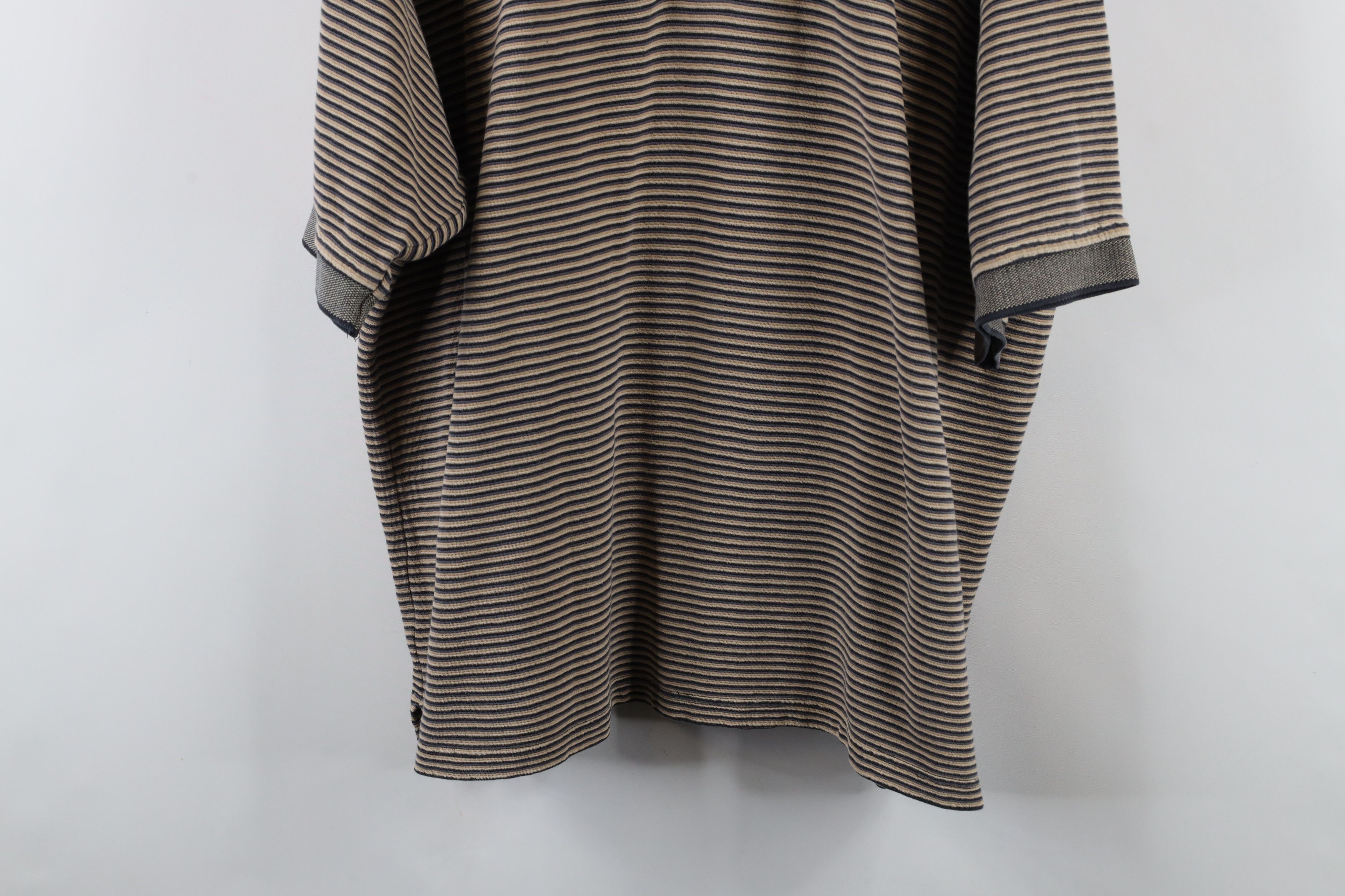 Vintage Vintage 90s Streetwear Striped Ribbed Knit Golf Polo Shirt Size US XXL / EU 58 / 5 - 3 Thumbnail