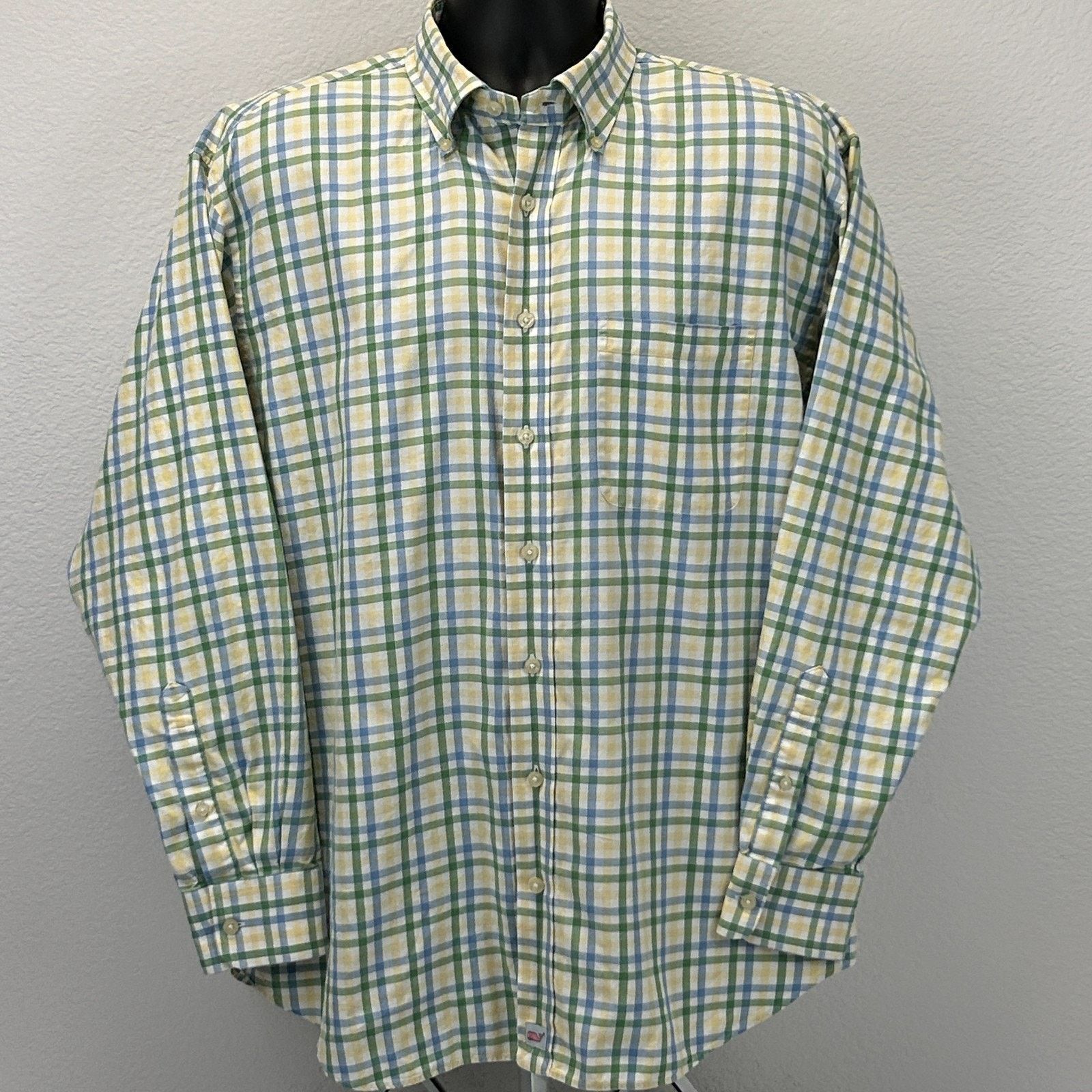 Vineyard Vines Vineyard Vines Murray Button Front Shirt Yellow XL X-Large Size US XL / EU 56 / 4 - 2 Thumbnail