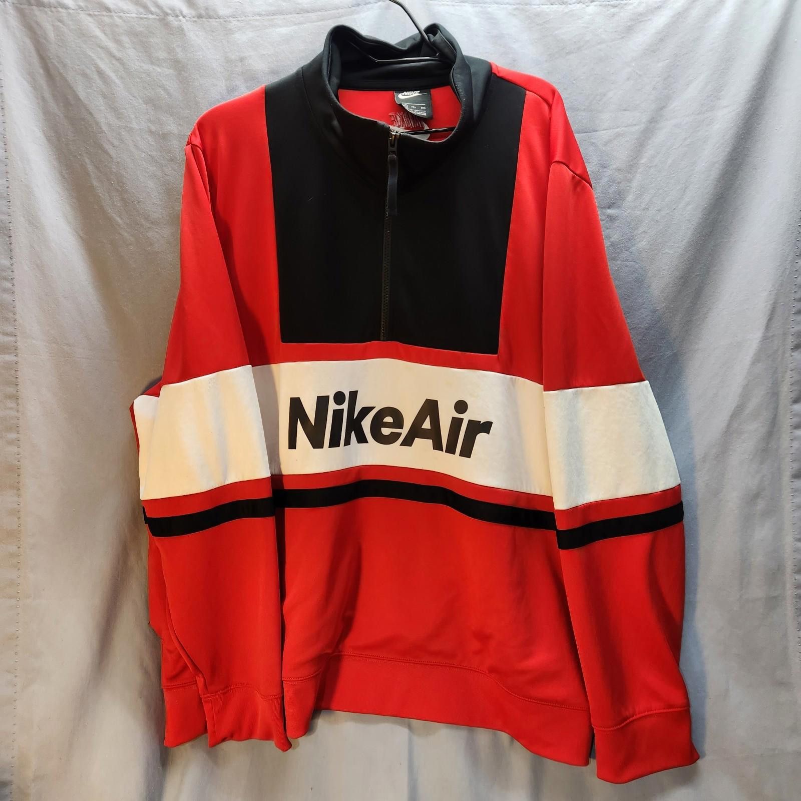 Nike Nike Air Quarter Zip Warmup Top Red Mens XXL Size US XXL / EU 58 / 5 - 1 Thumbnail