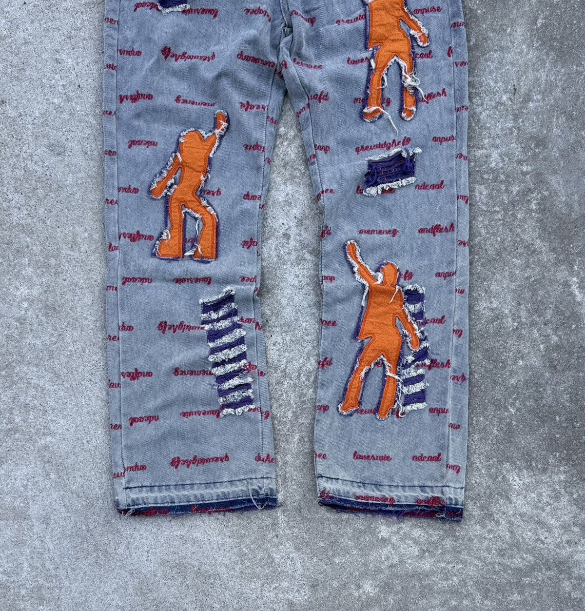 Vintage Vintage Y2K avantgarde streetwear affliction track jeans Size US 34 / EU 50 - 18 Thumbnail