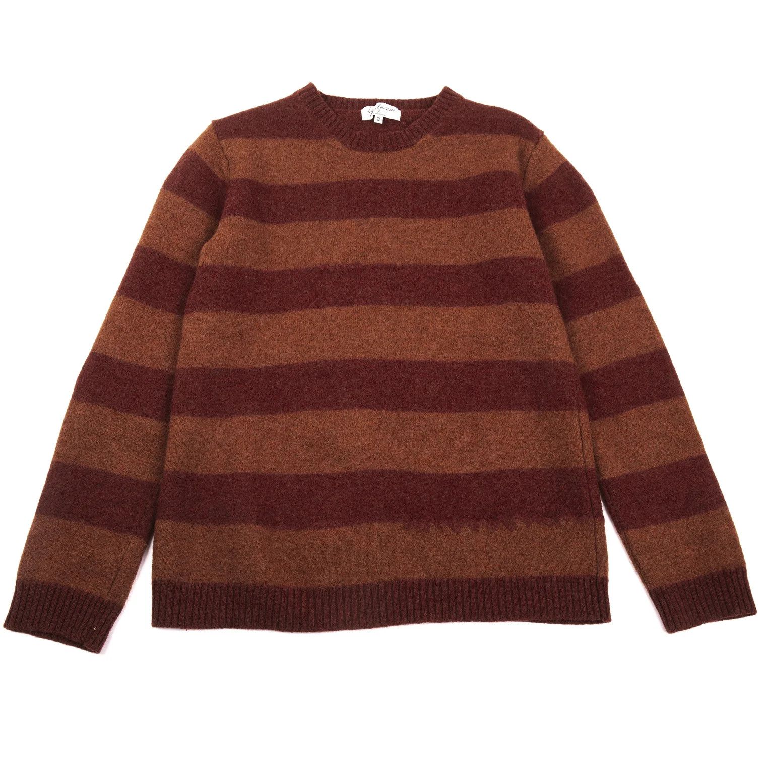 Yohji Yamamoto Yohji Yamamoto Embroidered Design Striped Sweater Size US S / EU 44-46 / 1 - 1 Thumbnail