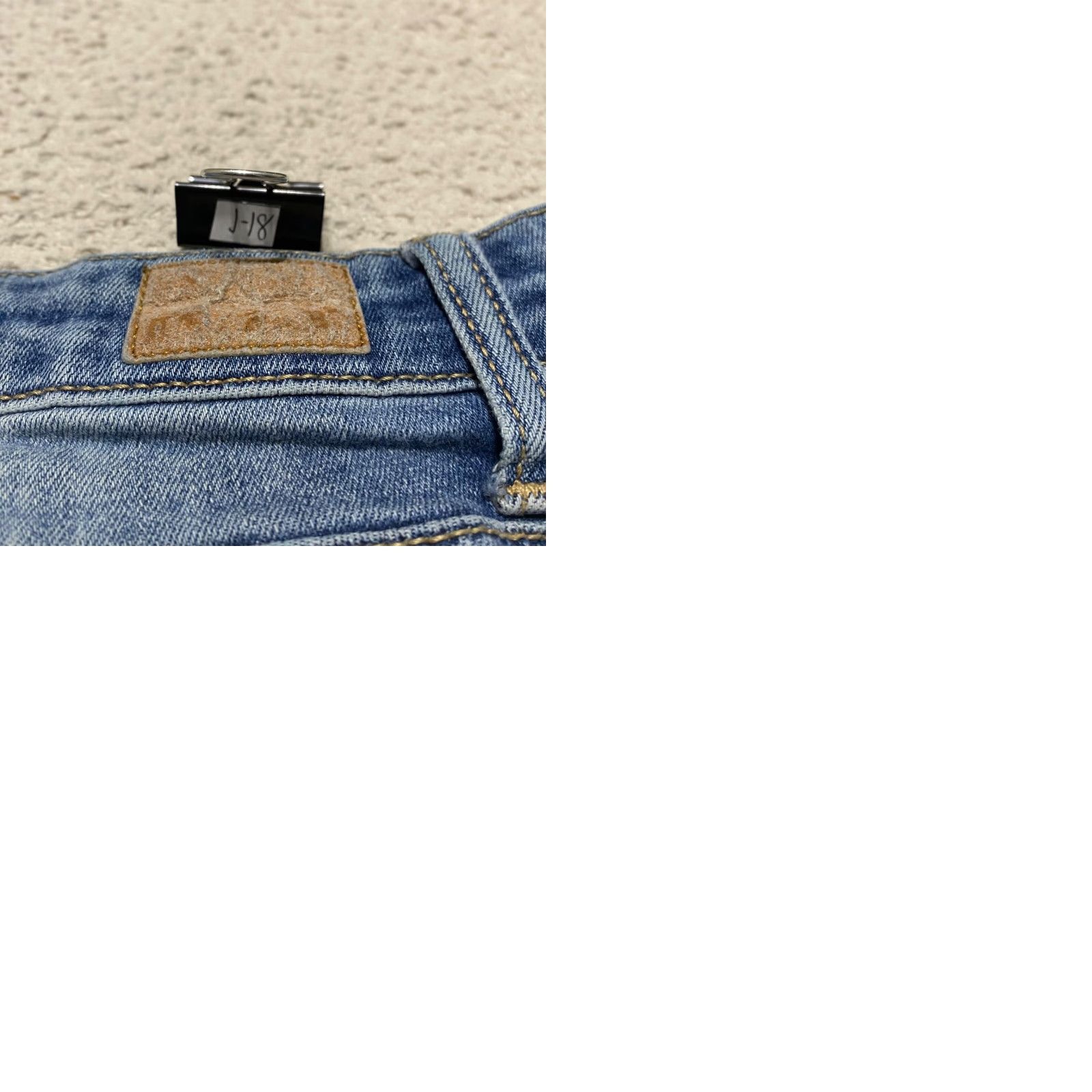 Denime Judy Blue Jeans Womens 15 Denim Skinny Mid Rise Distressed Pockets Blue 5-Pocket Regular Inseam 28 Size 36" / US 14 / IT 50 - 9 Thumbnail