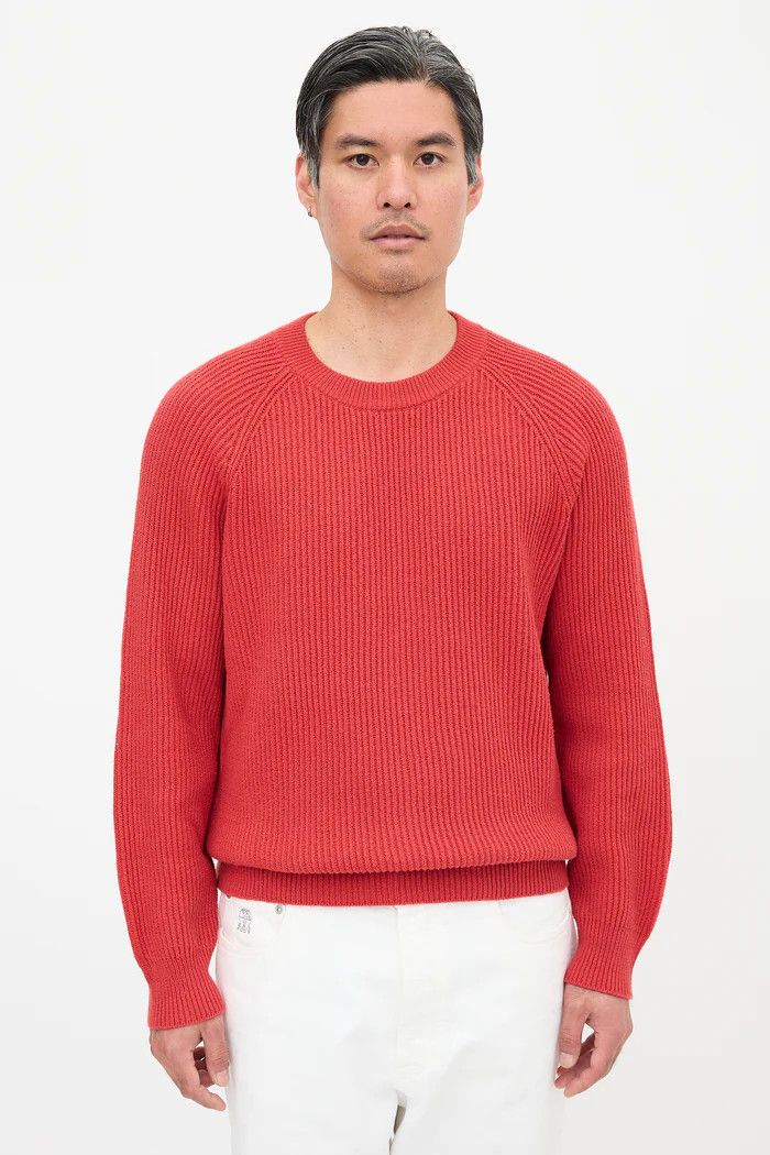 Brunello Cucinelli o1y0526 Crewneck Sweater in Red Size US S / EU 44-46 / 1 - 1 Thumbnail