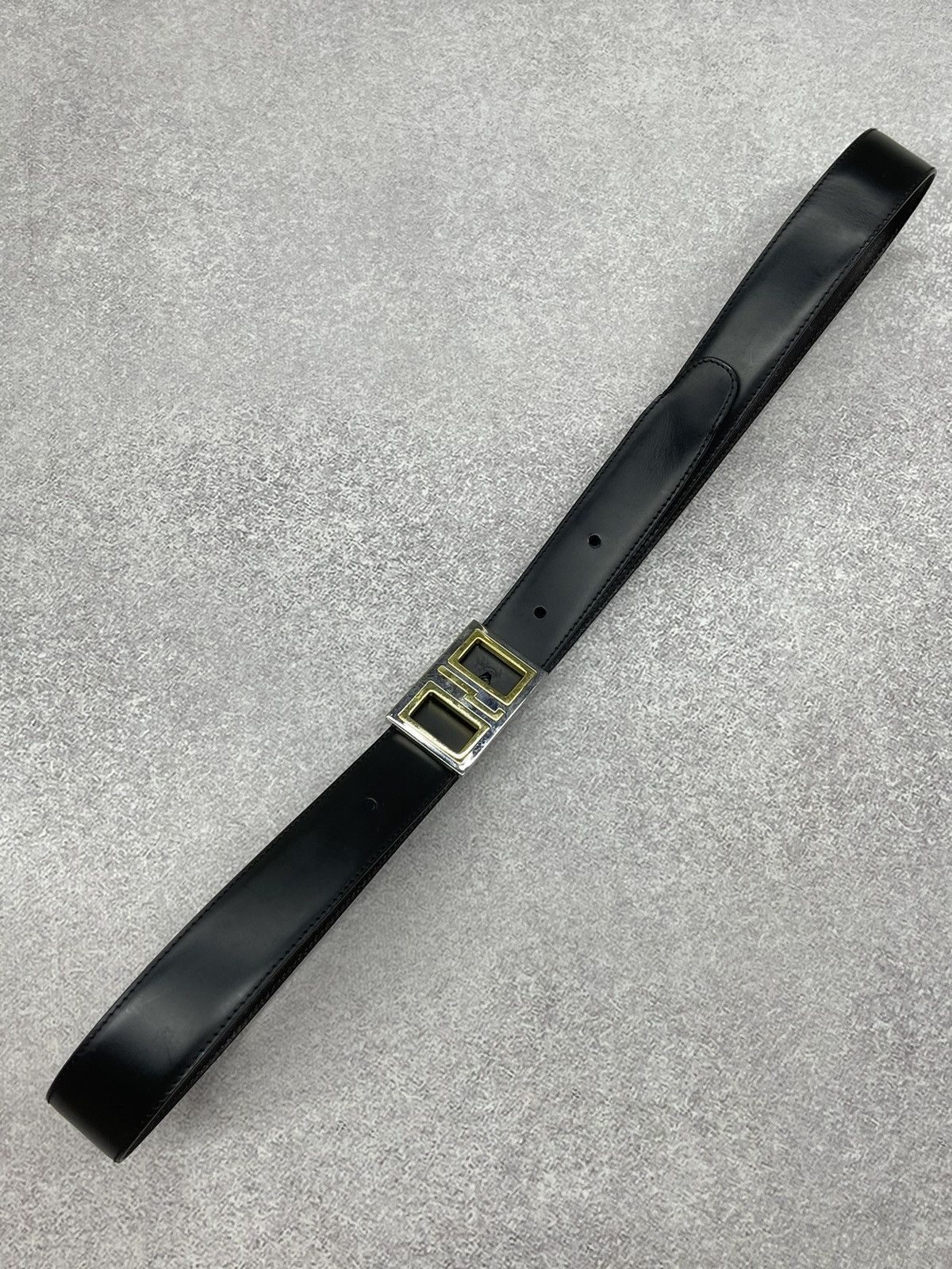 Alfred Dunhill × Vintage Alfred Dunhill Leather Black Belt Luxury Size ONE SIZE - 2 Thumbnail