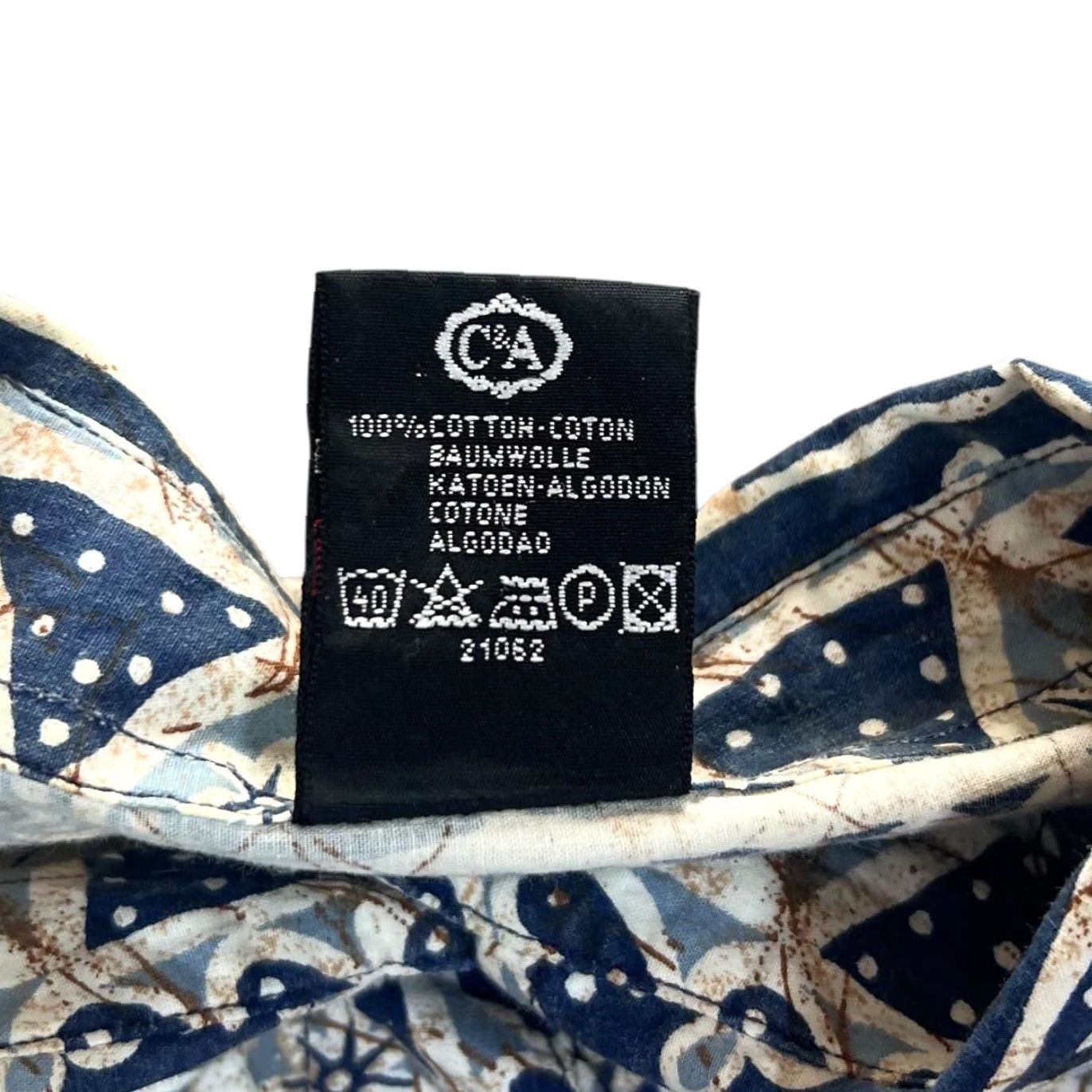 C&A Vintage C&A Jinglers Western Popper Long Sleeve Shirt Womens M Blue Abstract Patterned Button-Up Size M / US 6-8 / IT 42-44 - 5 Thumbnail