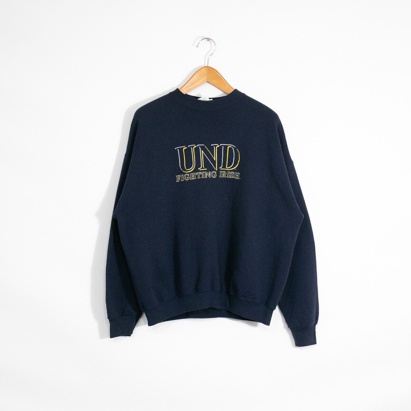 Vintage Vintage 90s Notre Dame Sweatshirt Mens XL - Faded Distressed Size US XL / EU 56 / 4 - 1 Thumbnail