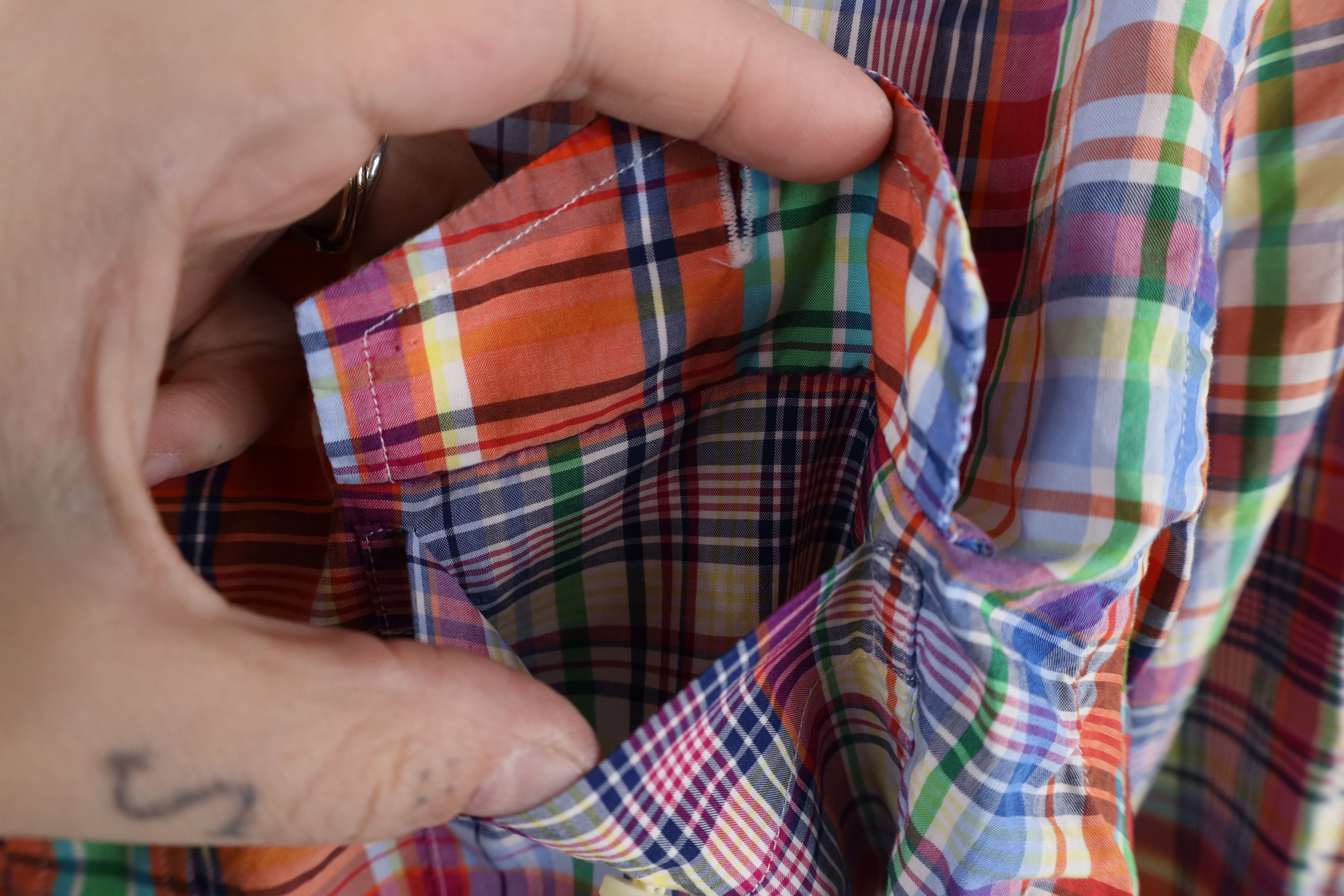 Ralph Lauren × Vintage Vintage 90s Ralph Lauren Madras Rainbow Button Down Shirt Size US M / EU 48-50 / 2 - 6 Thumbnail