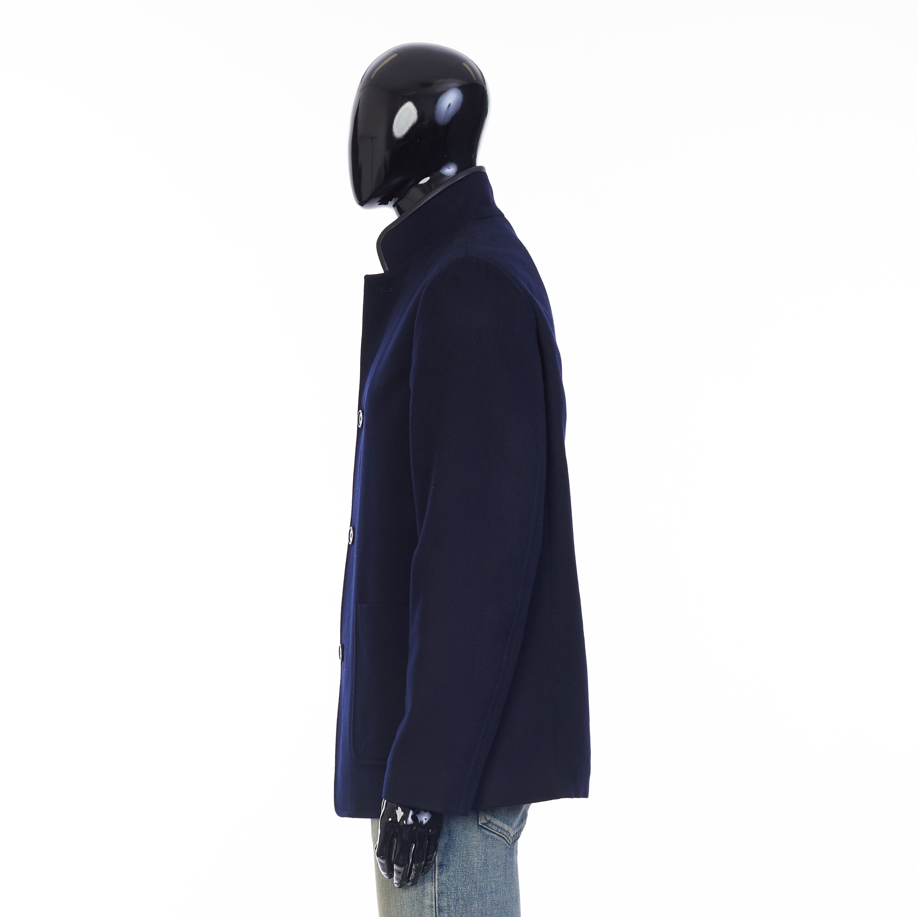 Loro Piana Spagna Jacket In Navy Blue Double Faced Cashmere Size US L / EU 52-54 / 3 - 3 Thumbnail