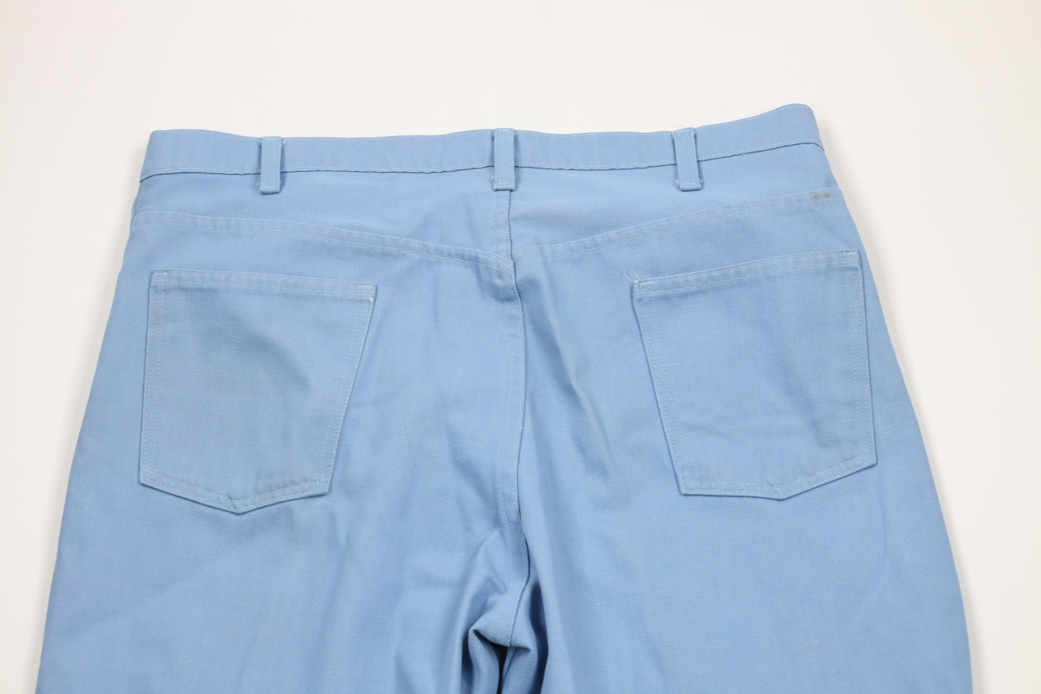 Vintage Vintage 70s Streetwear Flared Wide Leg Denim Jeans Blue USA Size US 38 / EU 54 - 12 Thumbnail