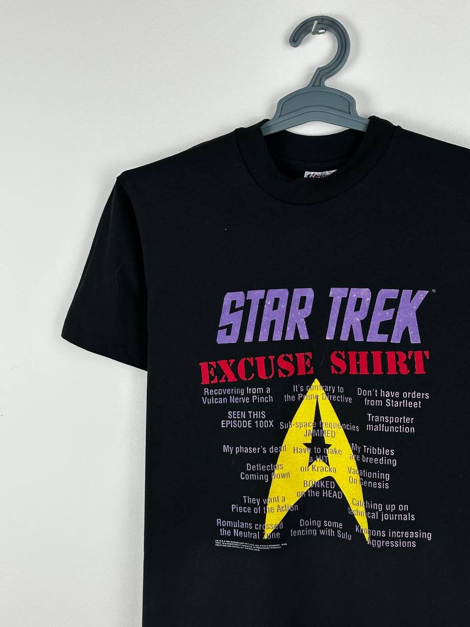 Vintage 1991 Star Treck Excuse Shirt Paramount T Shirt Size US M / EU 48-50 / 2 - 3 Thumbnail