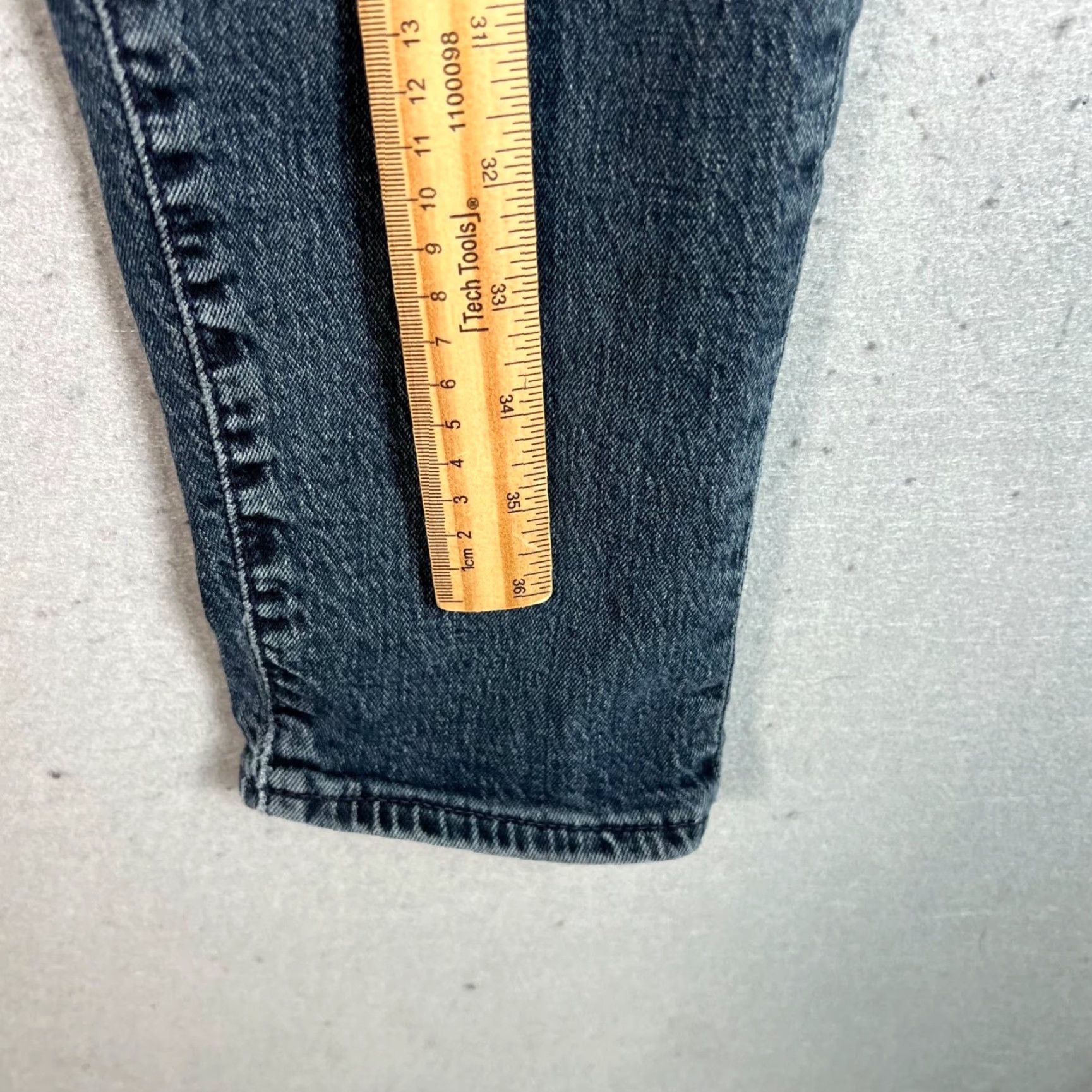 Levi's Levi's 512 Mens Size 31 x 32 High-Rise Skinny Jeans Blue Denim Cotton Blend Jeans Size 24" / US 00 / IT 34 - 7 Thumbnail