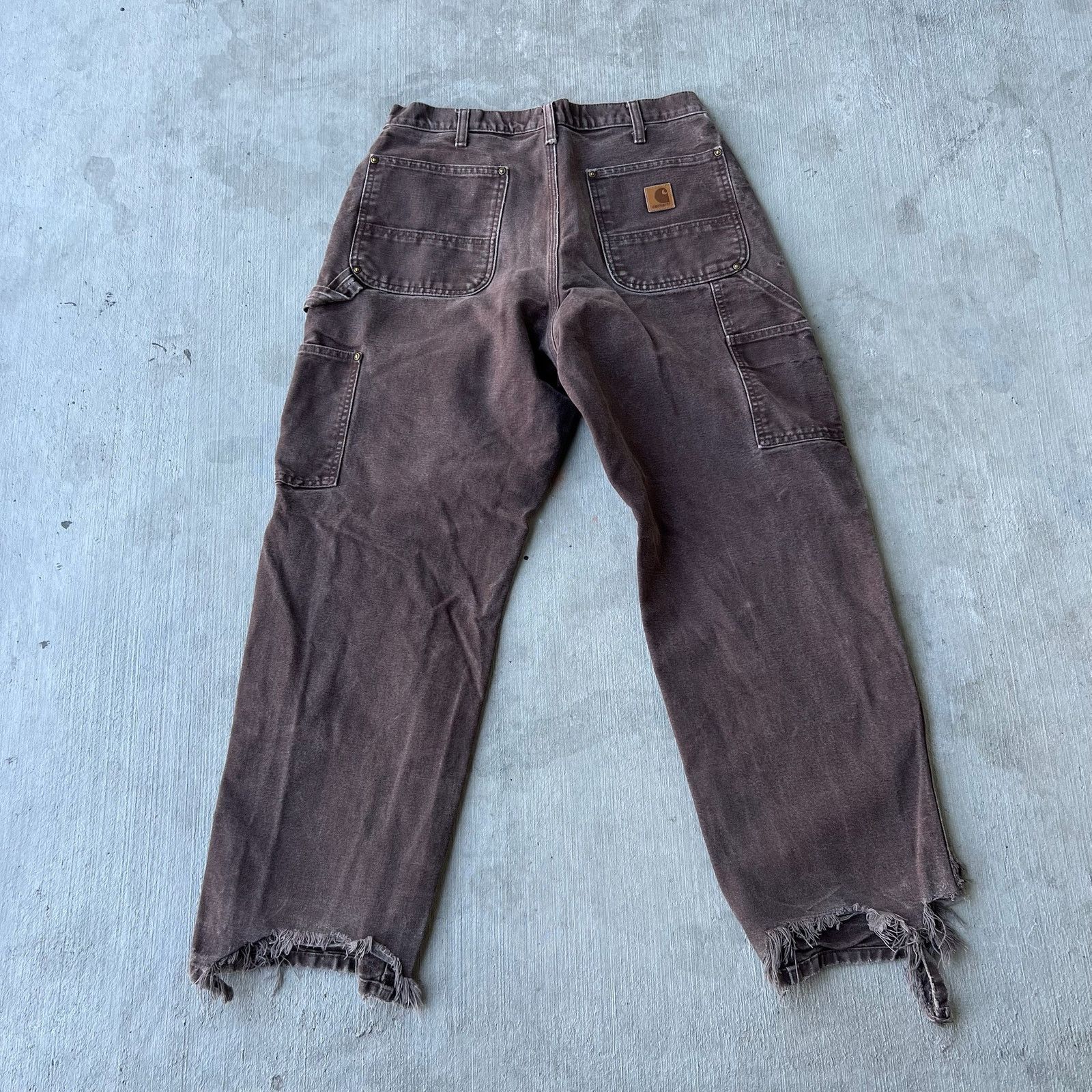 Carhartt × Vintage Carhartt brown faded double knee work wear carpenter pants Size US 32 / EU 48 - 6 Thumbnail