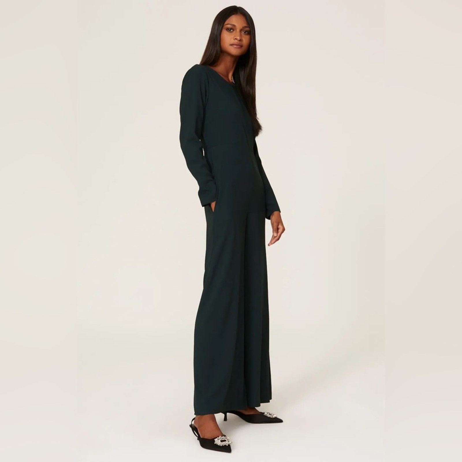 Adam Lippes Adam Lippes Collective Size 12 Emerald Green Jumpsuit Size 34" / US 12 / IT 48 - 2 Thumbnail