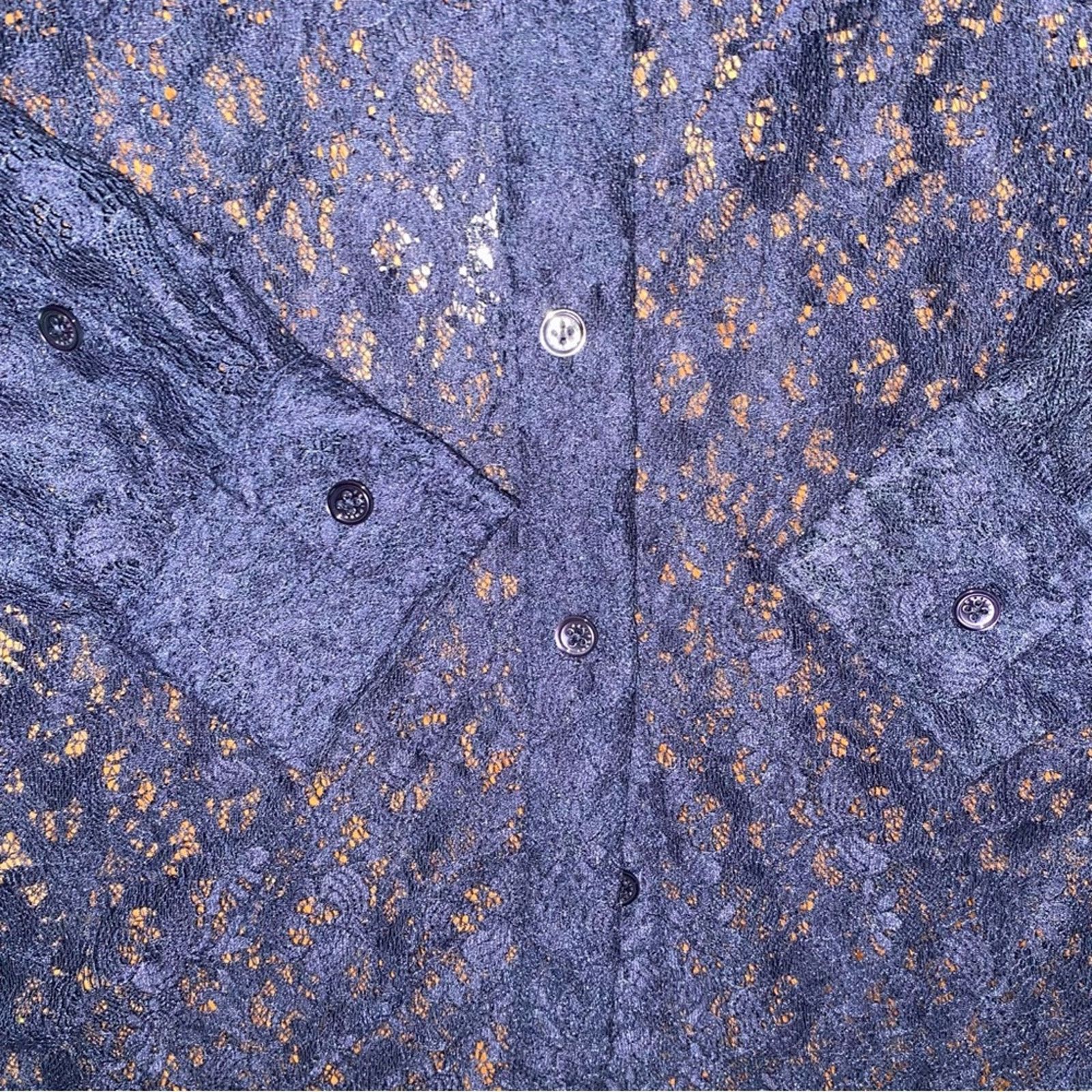 Equipment Equipment Femme $169 Navy Lace Contrast Collar Blouse S Size S / US 4 / IT 40 - 7 Thumbnail