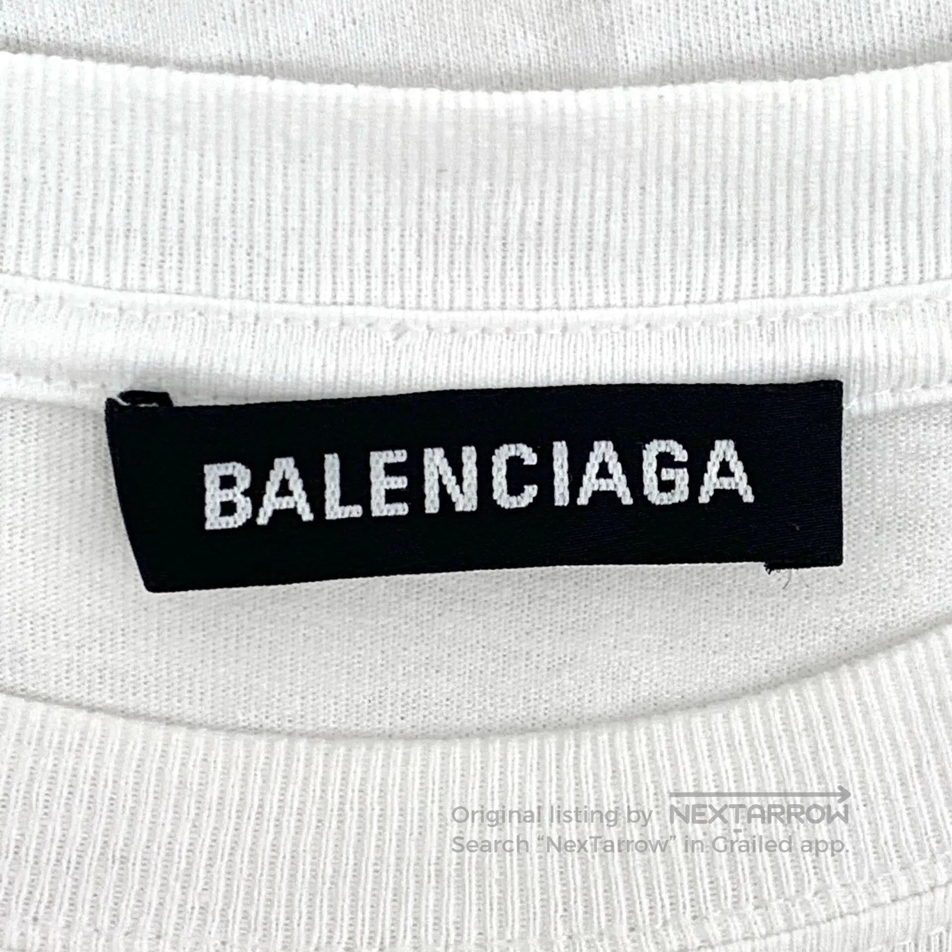 Balenciaga Balenciaga White logo letter print cotton round neck short Size US XS / EU 42 / 0 - 6 Thumbnail