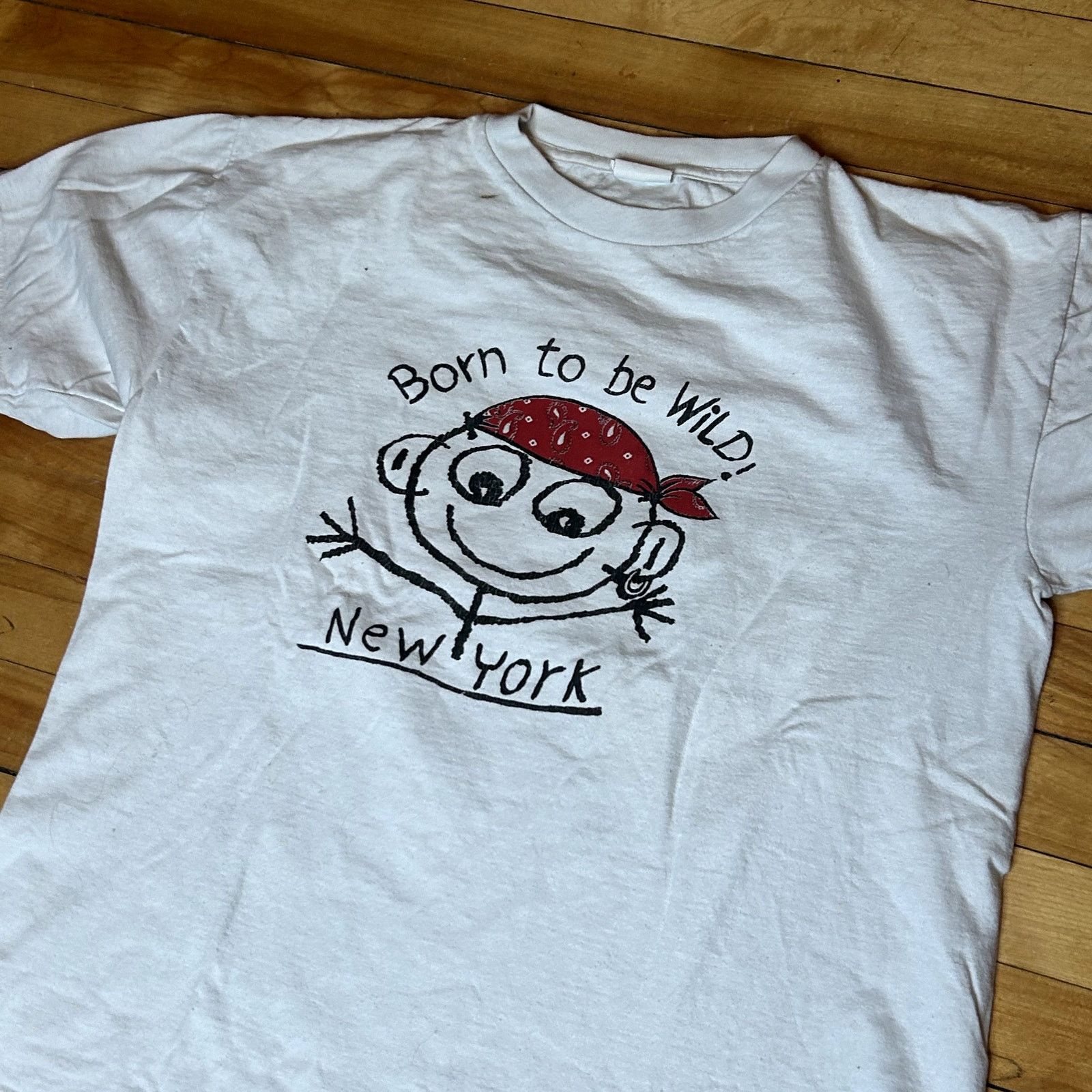 Vintage Vintage Born to be Wild New York T-Shirt Youth Large Size US XS / EU 42 / 0 - 2 Thumbnail