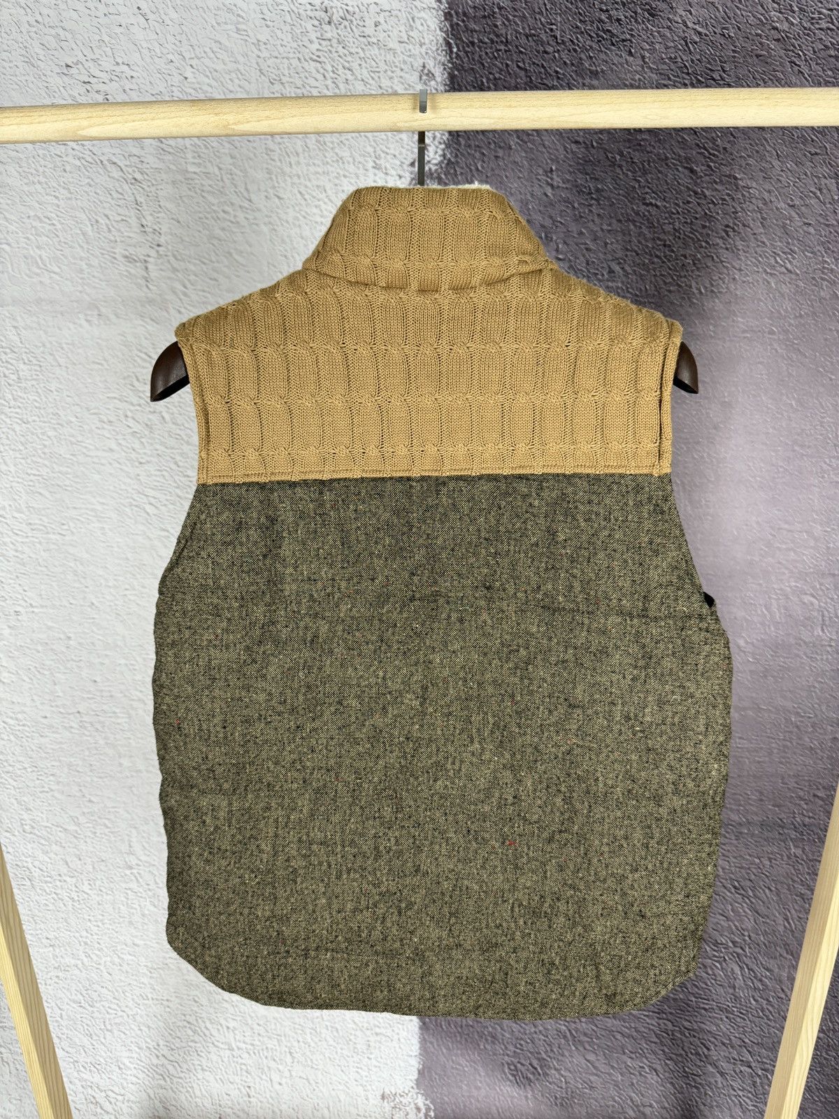 Japanese Brand Geleone Japanese style Grey Brown knitted puffer vest Size US L / EU 52-54 / 3 - 2 Thumbnail