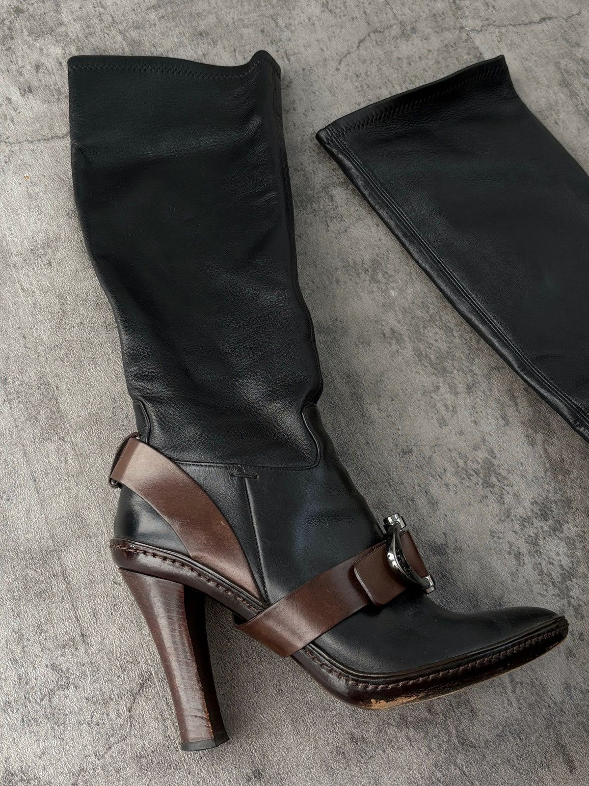 Celine Celine Riding Leather Boots Long Length Size US 8 / IT 38 - 2 Thumbnail