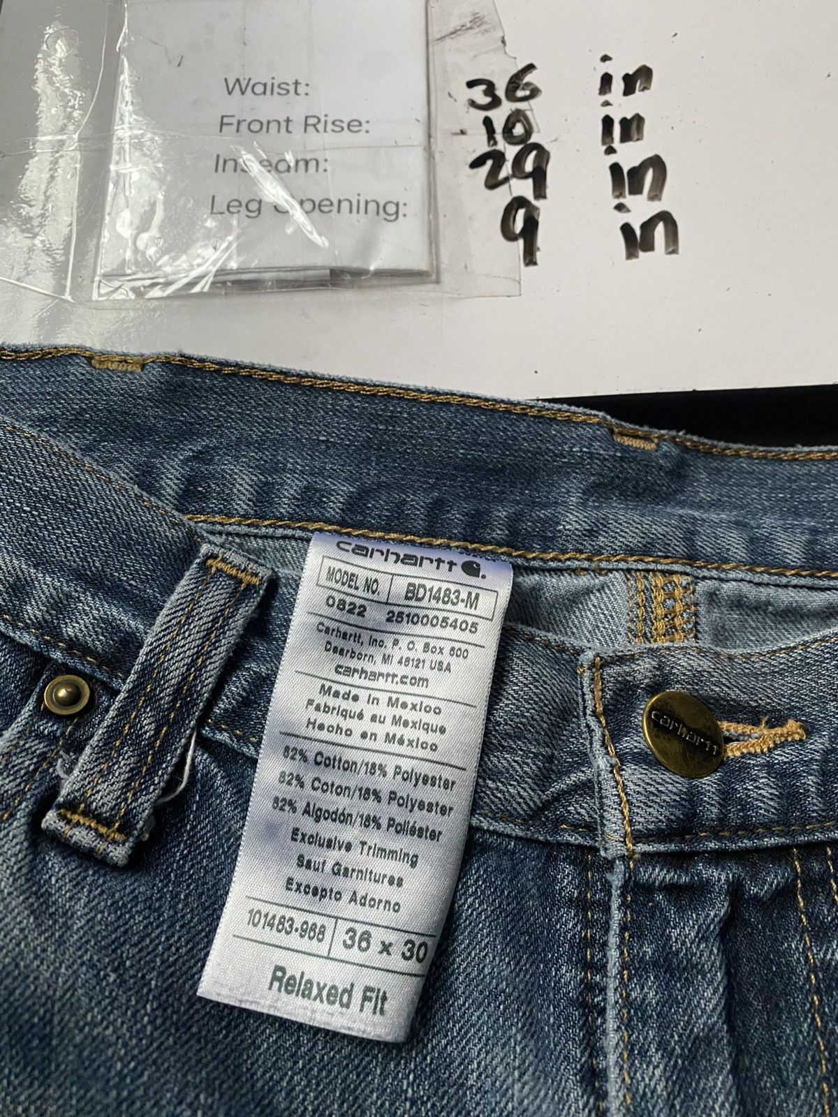Carhartt Carhartt Distressed Denim Size US 36 / EU 52 - 4 Thumbnail