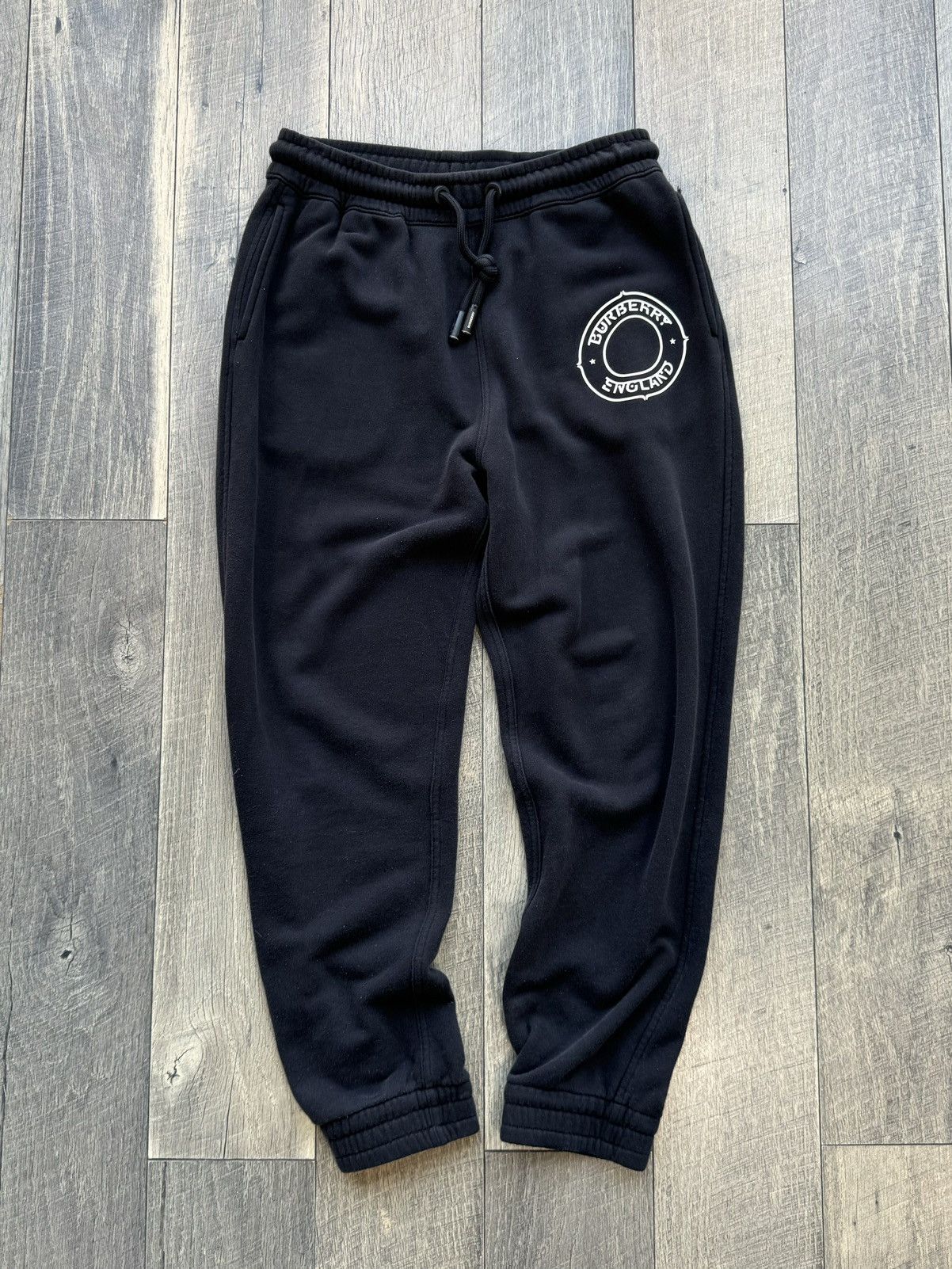 Burberry Burberry England Logo Black Sweatpants - Size Small Size US 32 / EU 48 - 1 Thumbnail