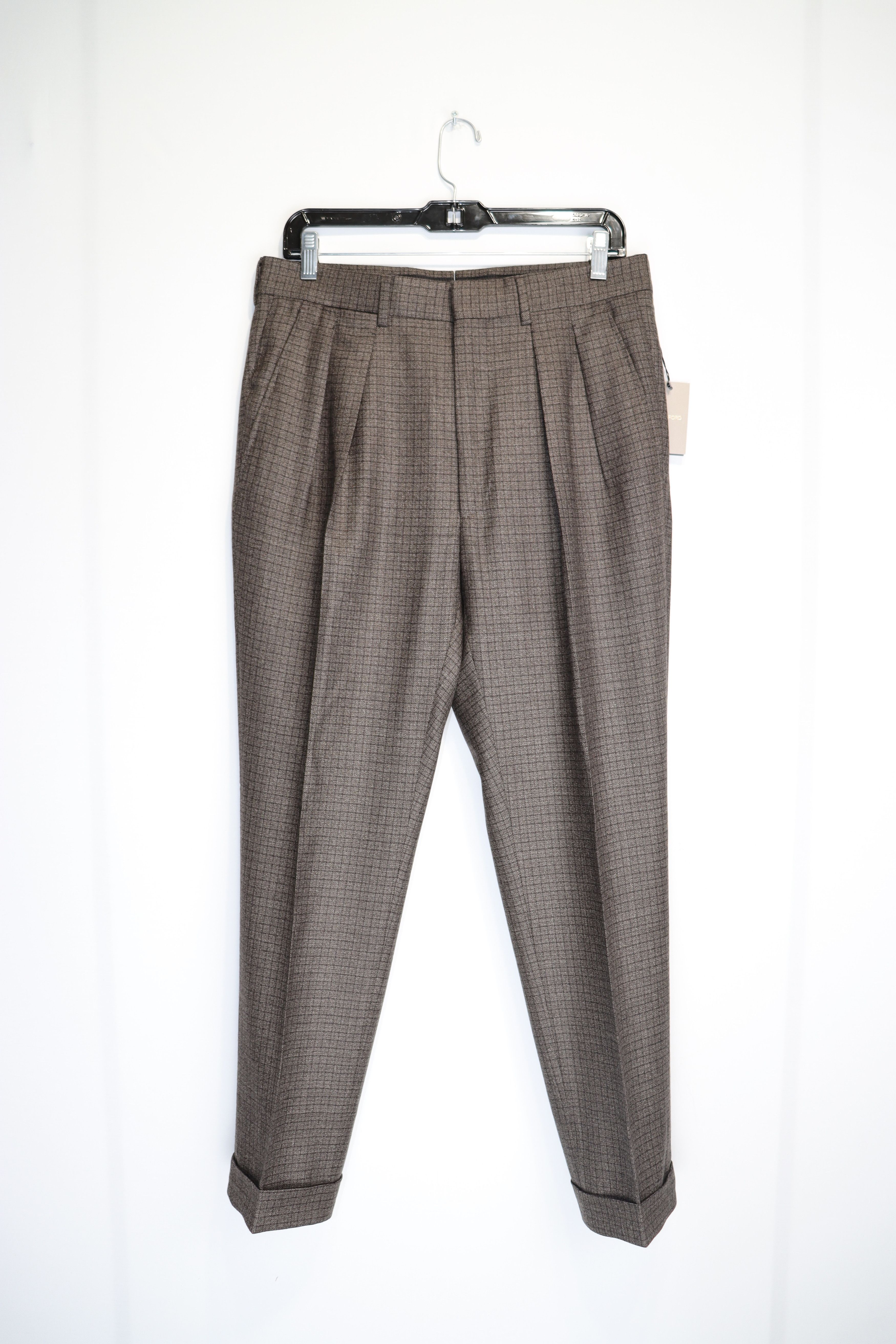 Tom Ford o1rshd1 Houndstooth Formal Pants in Brown Size US 30 / EU 46 - 2 Thumbnail