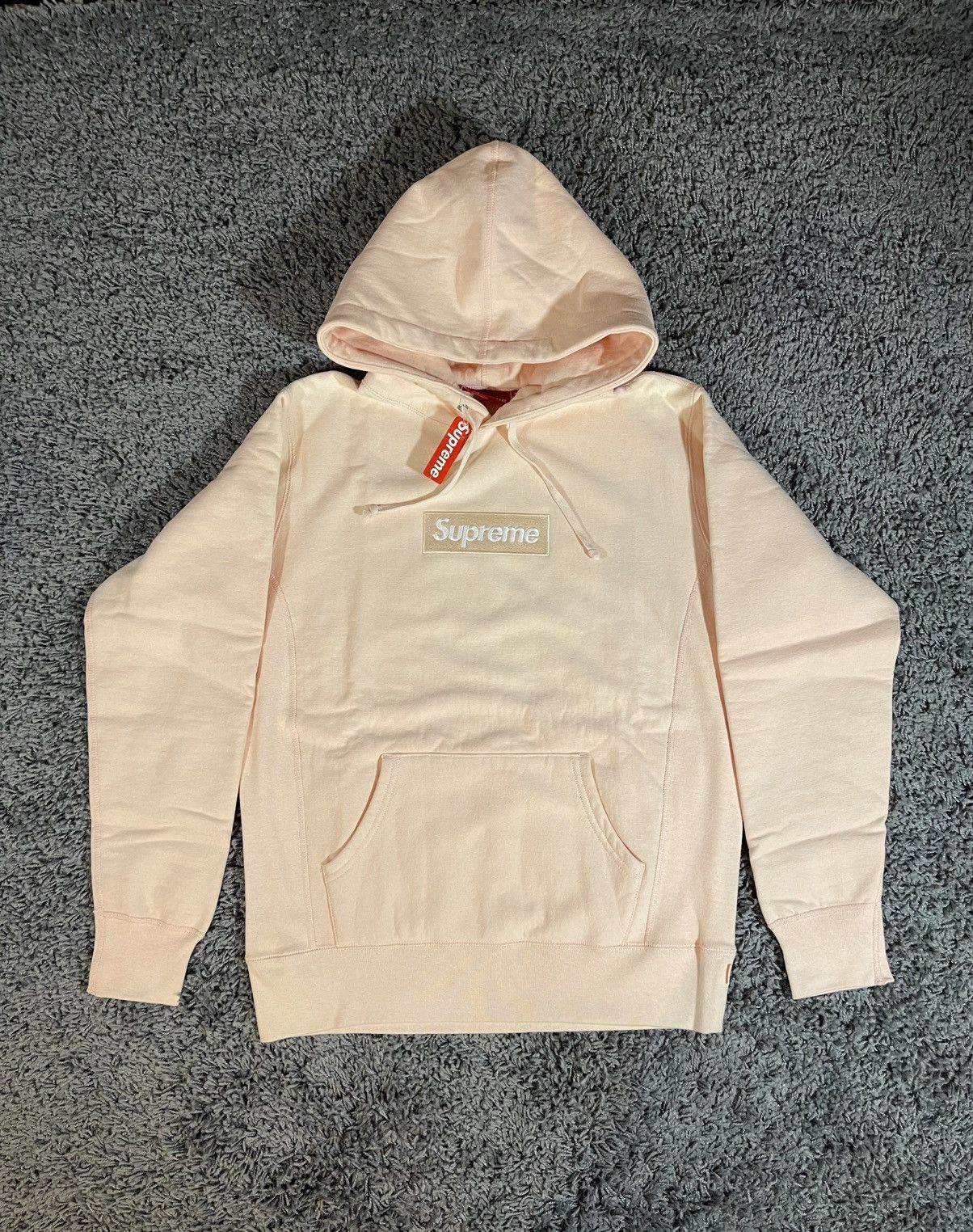 Supreme Box Logo Sweatshirt peach ピーチ Supreme Box Logo Hoodie Peach Men's - FW16 - US