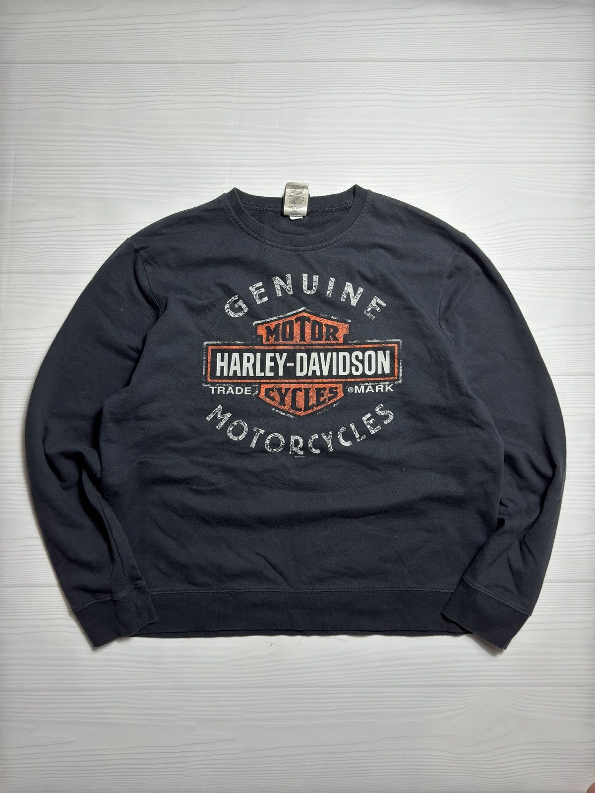 Harley Davidson Vintage Harley Davidson Sweatshirt Streetwear Rare USA Size US L / EU 52-54 / 3 - 1 Thumbnail