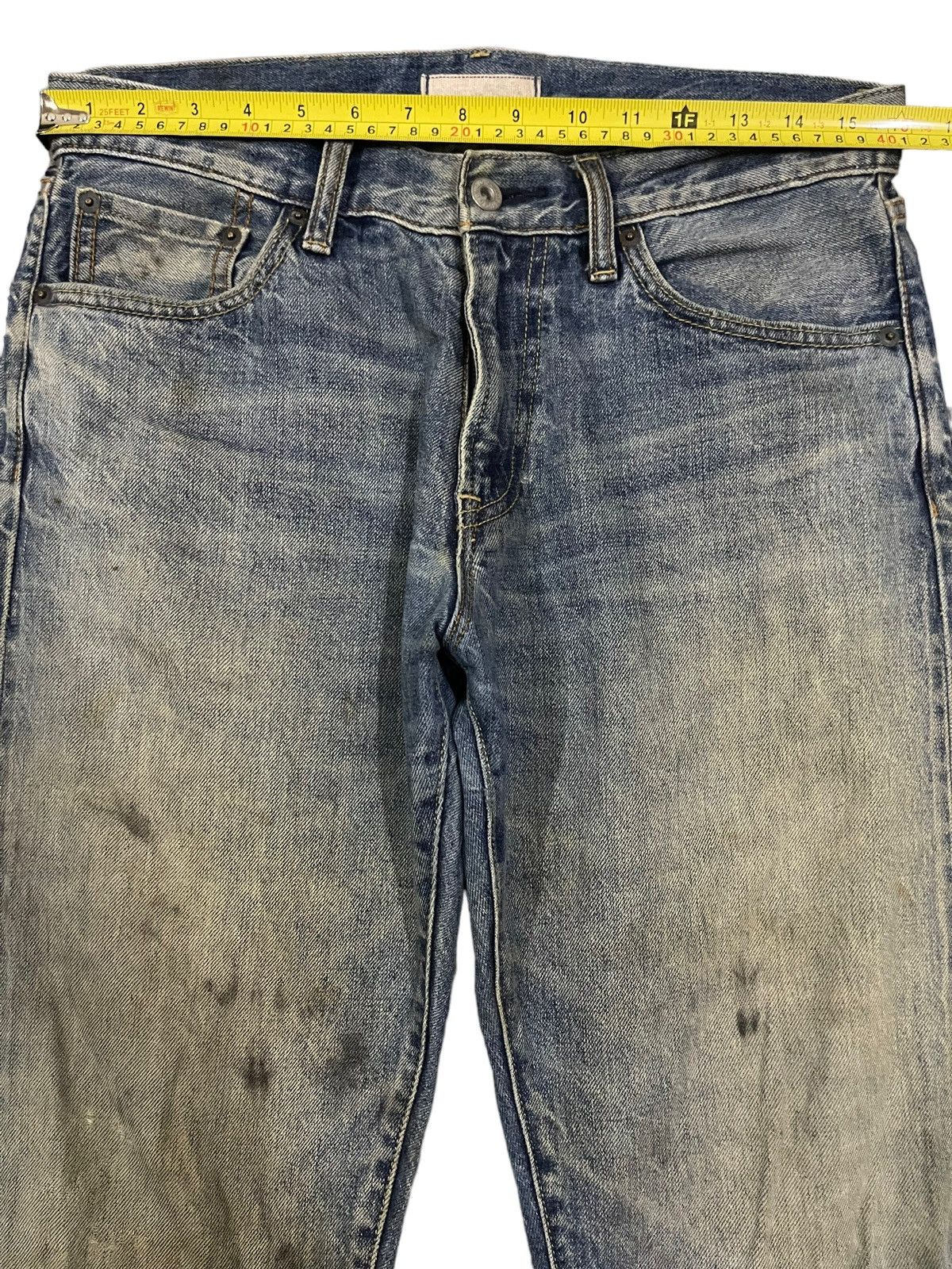 Uniqlo Vintage Japanese Uniqlo Selvage Blue Wash Distressed Jeans Size US 32 / EU 48 - 11 Thumbnail