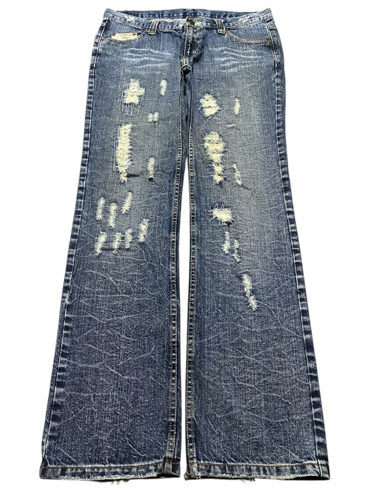 Vintage Japanese Brand Thunder Distressed Little Bootcut