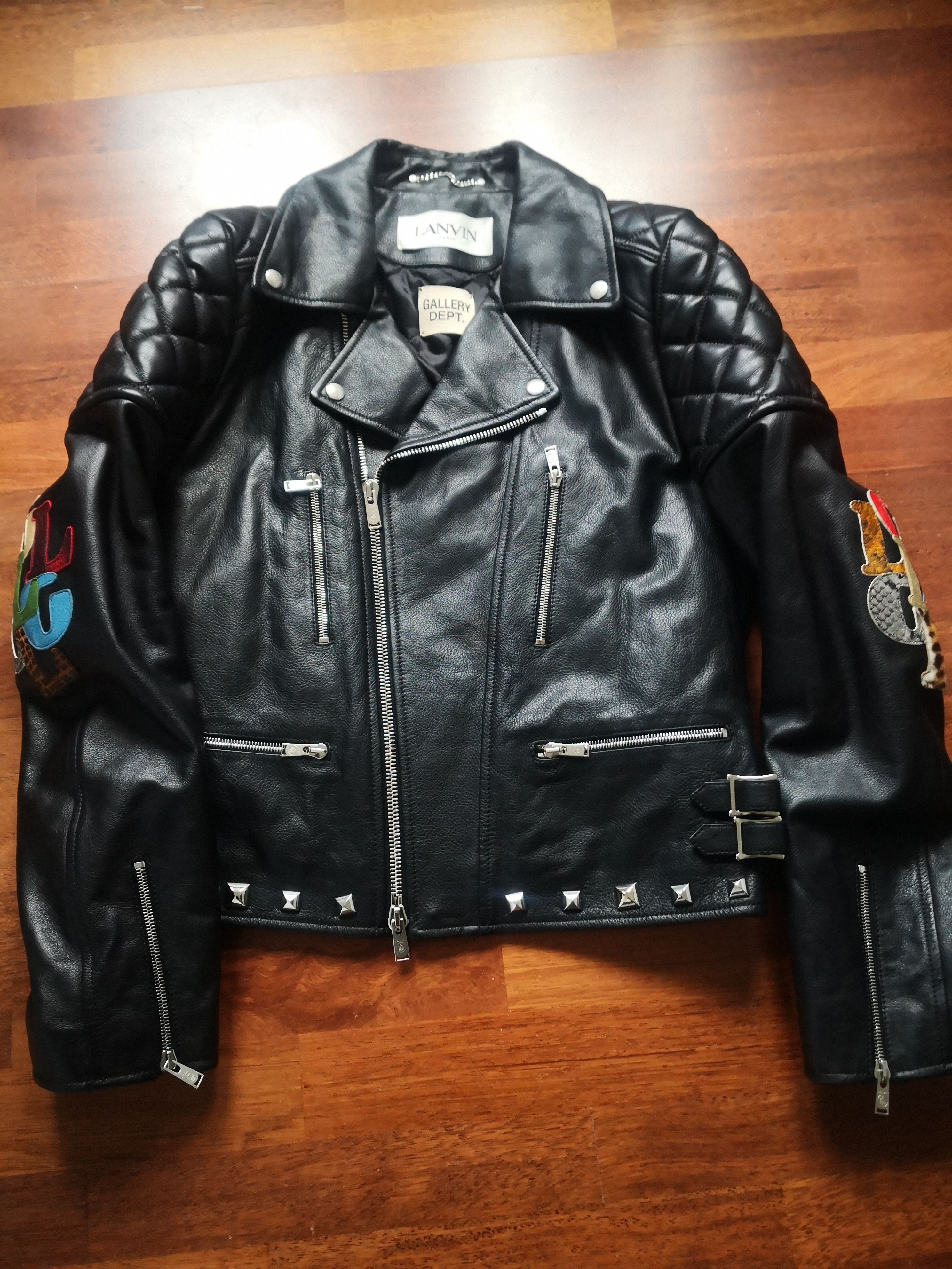 image of Gallery Dept x Lanvin Gallery Department Leather Jacket in Black, Men's (Size Medium)