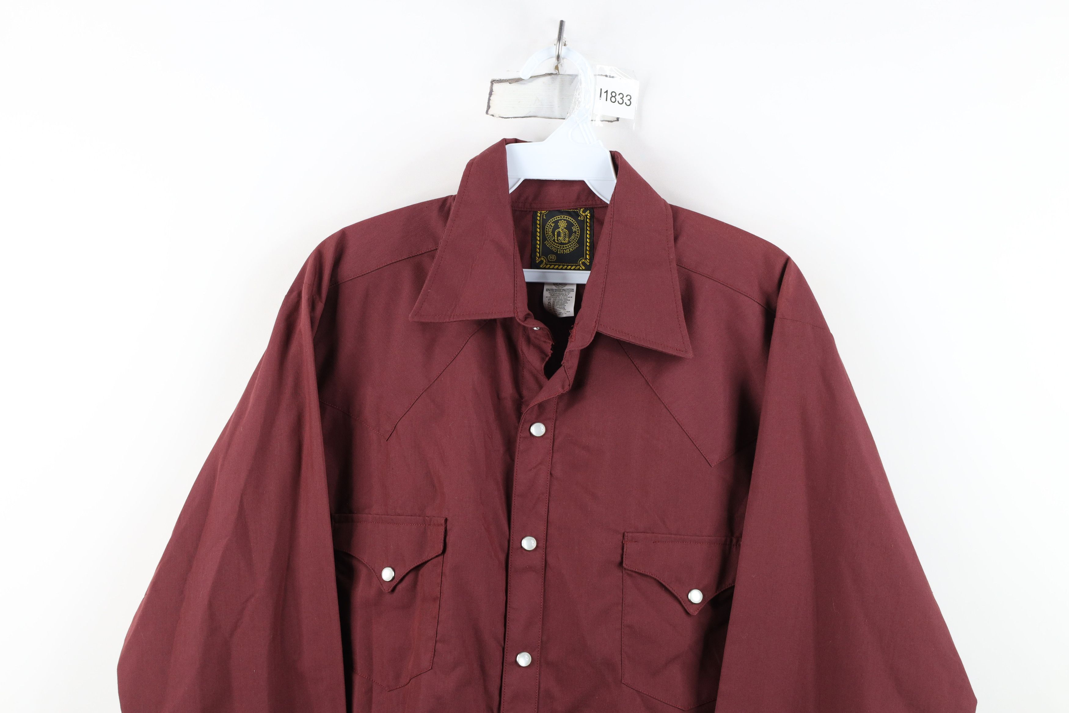 Vintage Vintage 90s Rockabilly Western Cowboy Snap Button Shirt Red Size US XXL / EU 58 / 5 - 2 Thumbnail