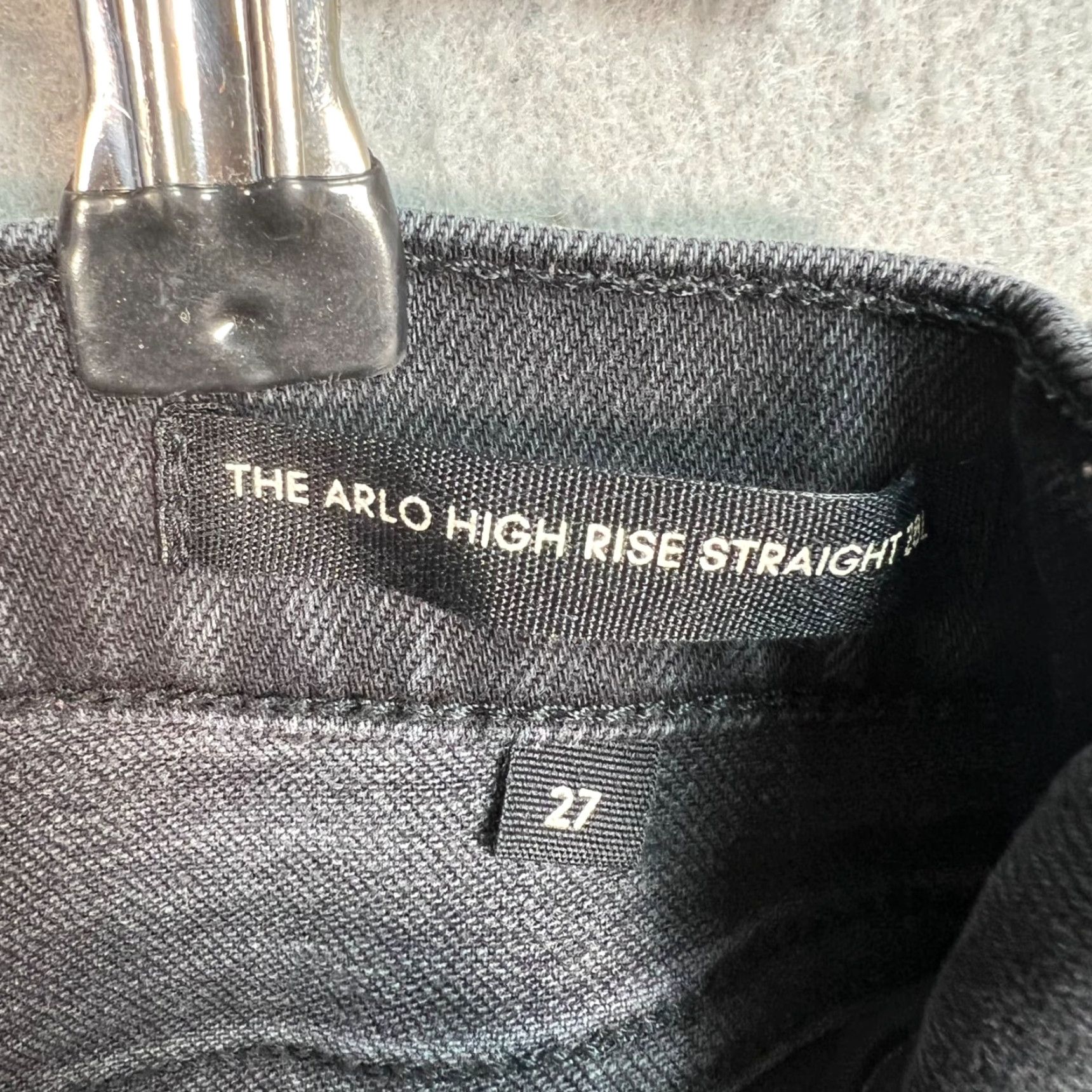 Vintage VINTAGE Denim Forum Arlo High Rise Straight Jeans Women 27 Black Cotton Blend 90s Size 27" / US 4 / IT 40 - 4 Thumbnail