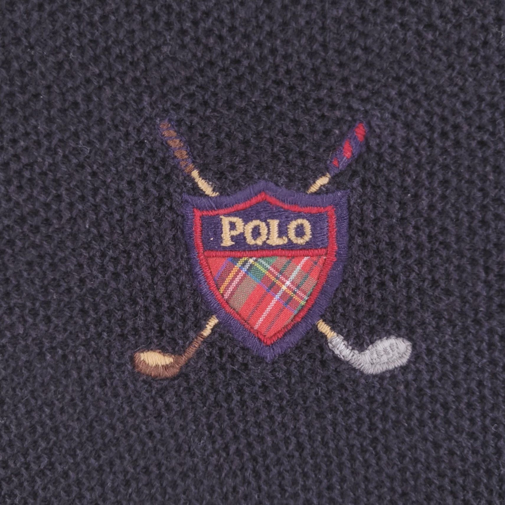Polo Ralph Lauren VINTAGE Polo Ralph Lauren Sweater Mens XL Black Crest Collared Pullover Size US XL / EU 56 / 4 - 2 Thumbnail
