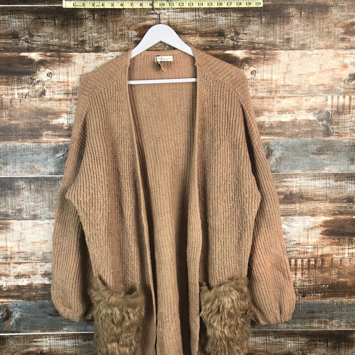 Japanese Brand Earth Music & Econology Brown Cardigan Knitwear #A2272 Size XL / US 12-14 / IT 48-50 - 2 Thumbnail